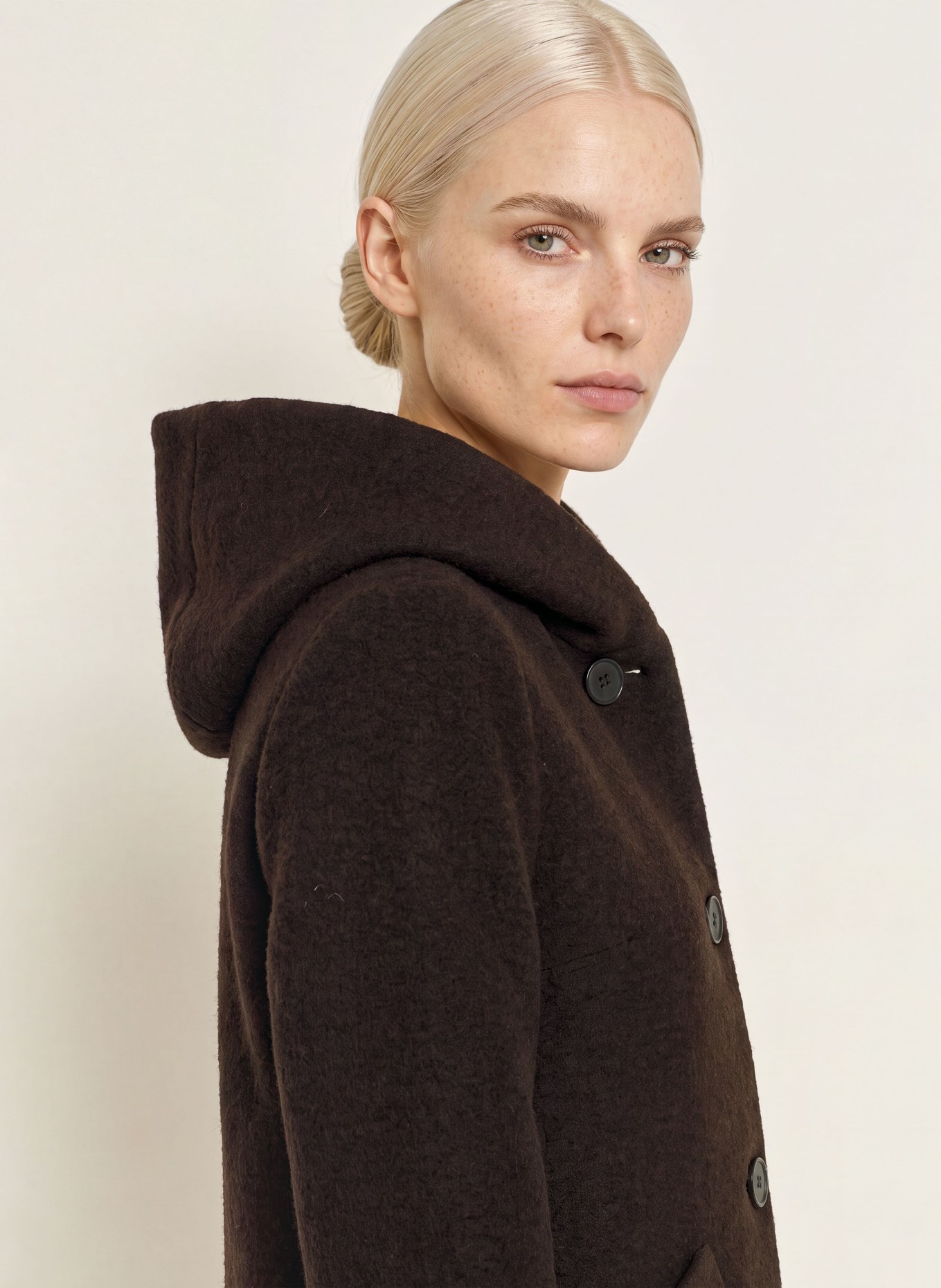 FUCHS SCHMITT Wollen mantel RIMINI: MARRON FONCÉ