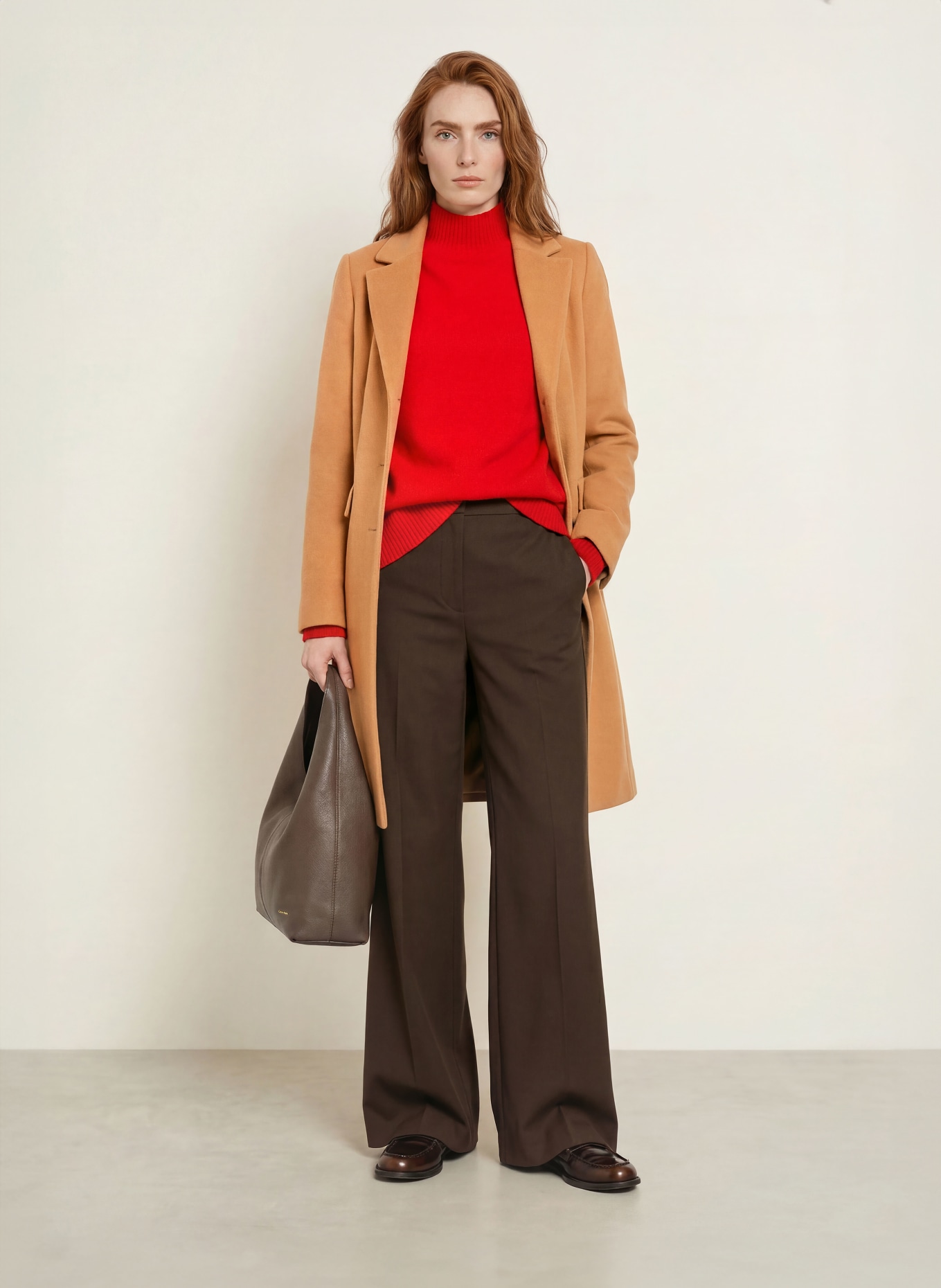 FUCHS SCHMITT Wollen mantel LATINA: CAMEL