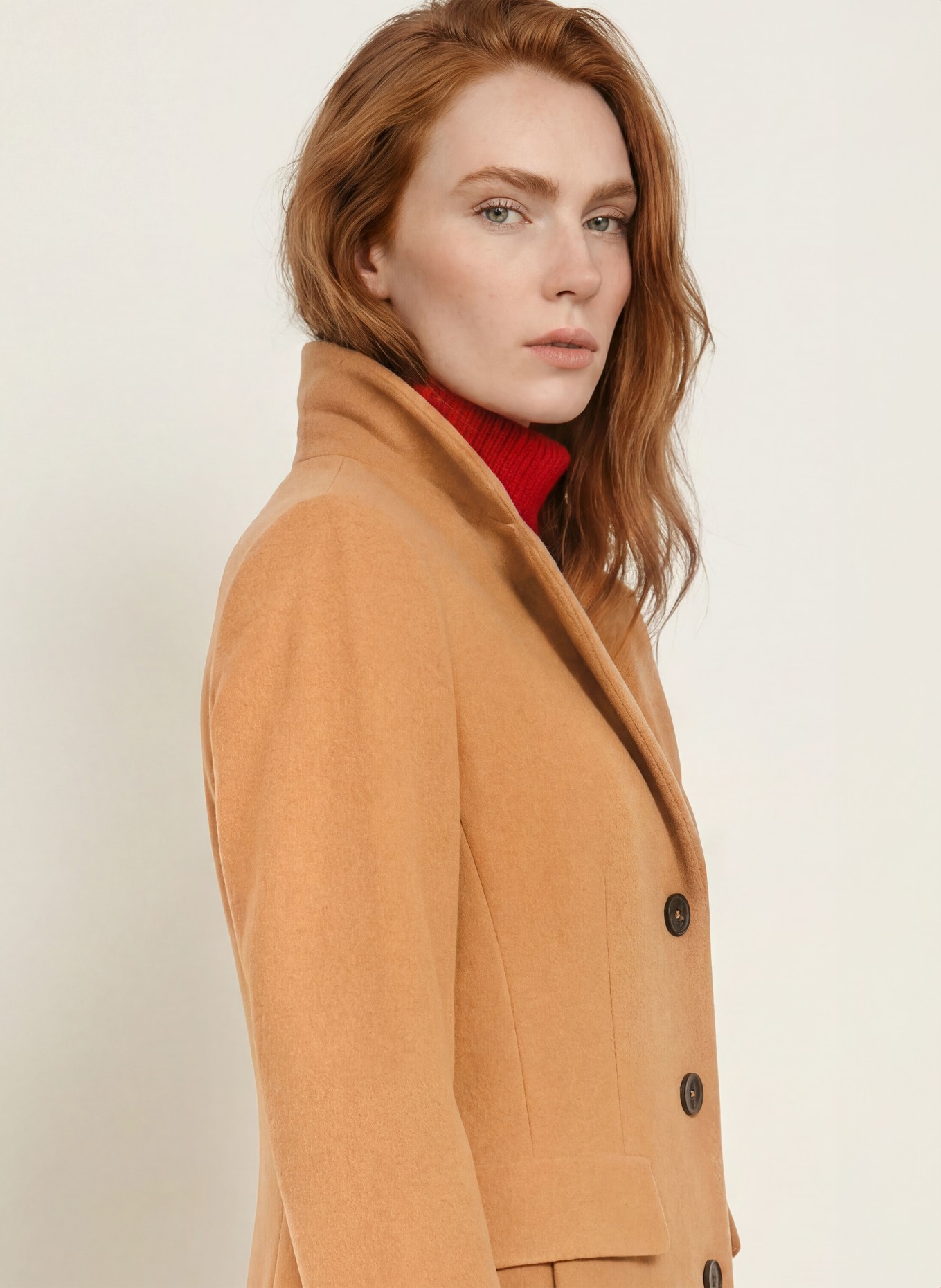 FUCHS SCHMITT Wollen mantel LATINA: CAMEL