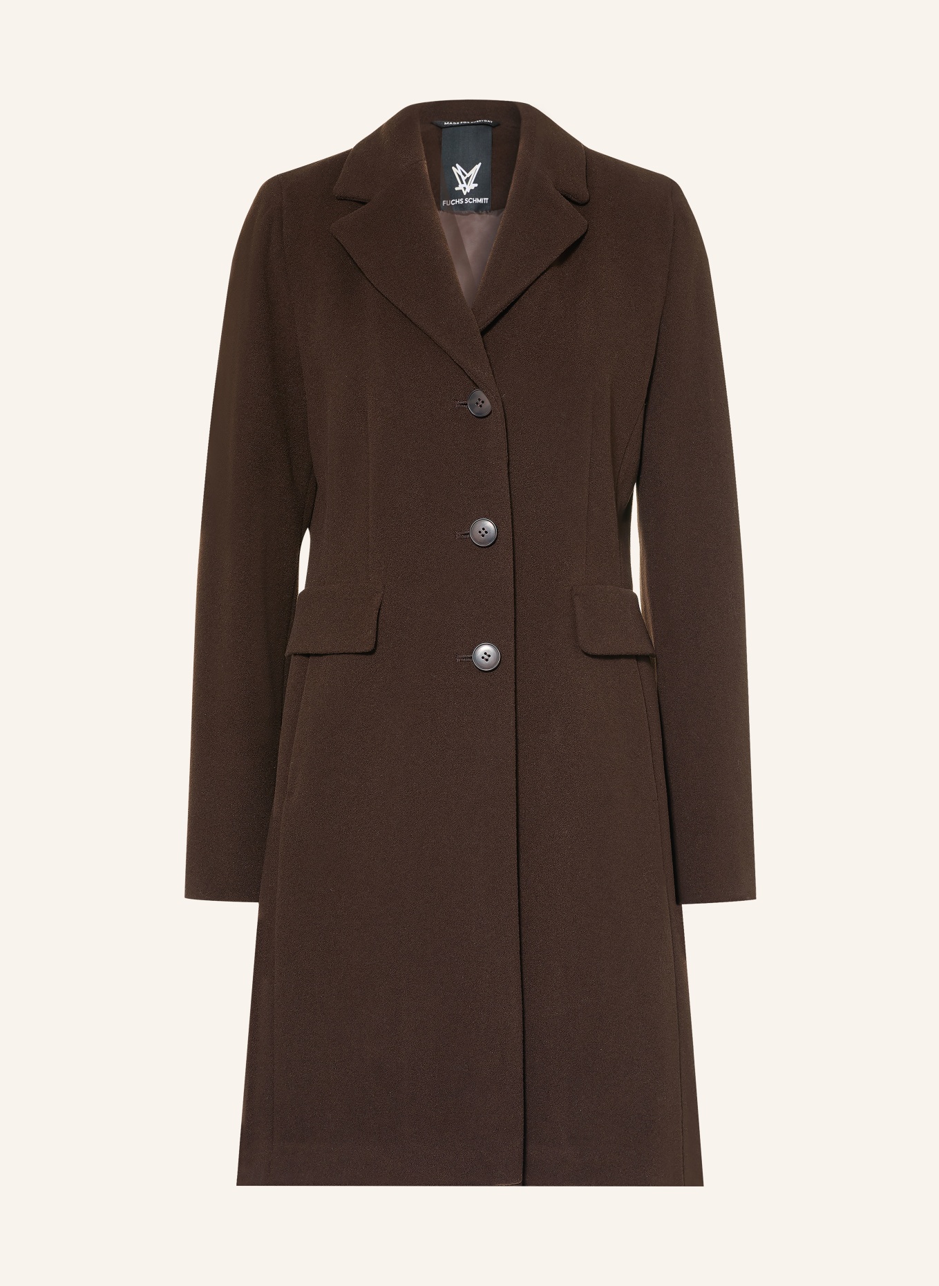 FUCHS SCHMITT Manteau en laine LATINA: MARRON FONCÉ