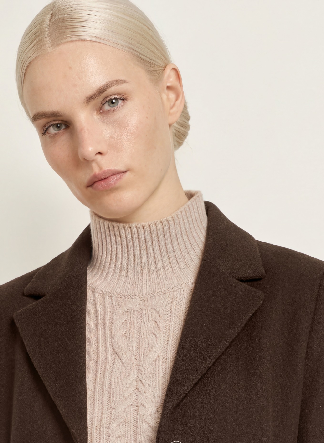 FUCHS SCHMITT Manteau en laine LATINA: MARRON FONCÉ
