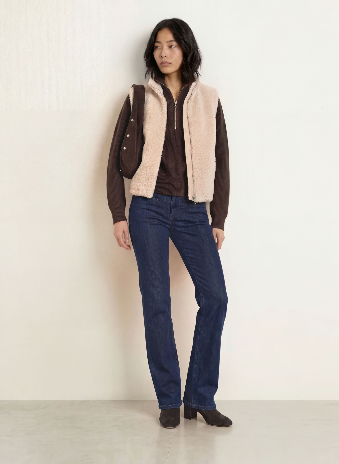 FUCHS SCHMITT Teddyfell-Weste BONN: BEIGE