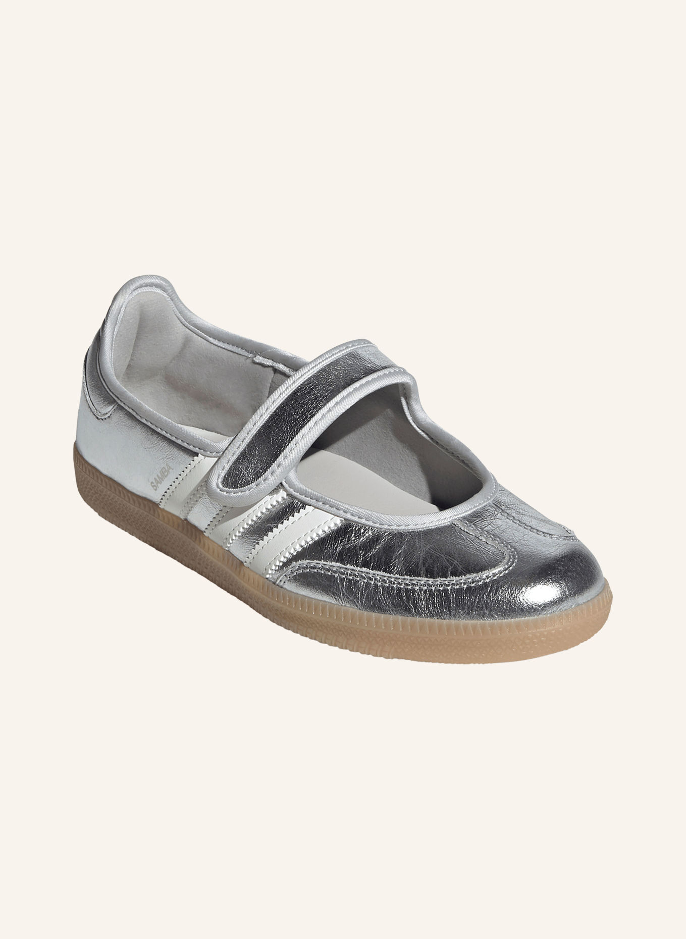 adidas Originals Mary-Jane ballerina's SAMBA JANE: ZILVER / WIT