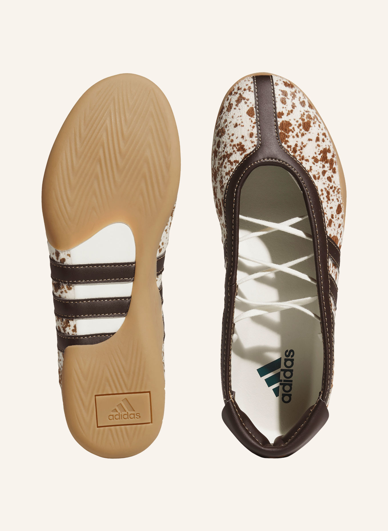 adidas Originals Ballerinas TAEKWONDO MEI BALLET: ECRU / DARK BROWN