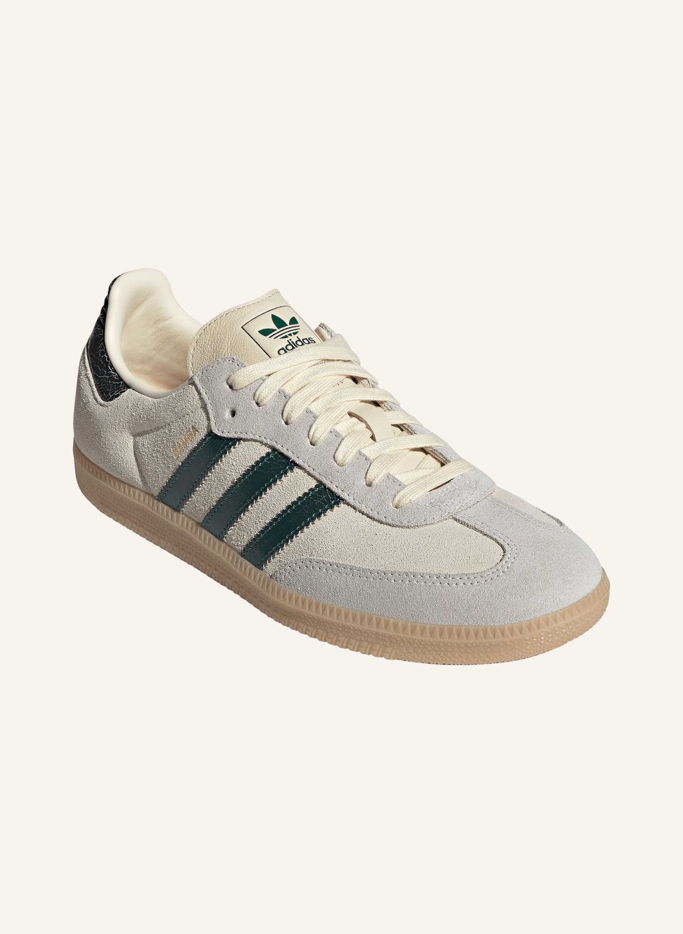adidas Originals Sneakersy SAMBA OG: SVĚTLE ŠEDÁ / TMAVĚ ZELENÁ