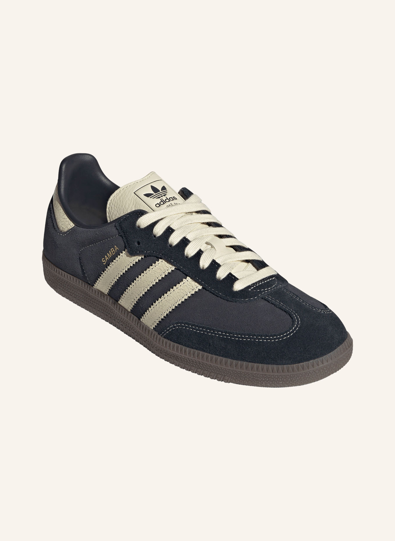 adidas Originals Sneakersy SAMBA OG: ČERNÁ / KRÉMOVÁ / TMAVĚ ŠEDÁ