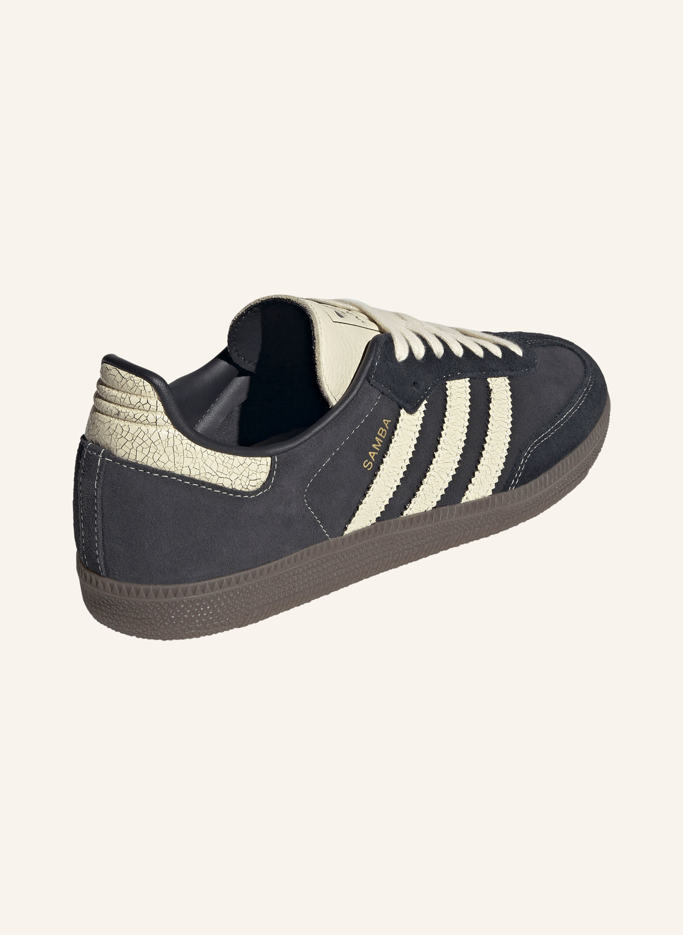 adidas Originals Sneakersy SAMBA OG: ČERNÁ / KRÉMOVÁ / TMAVĚ ŠEDÁ