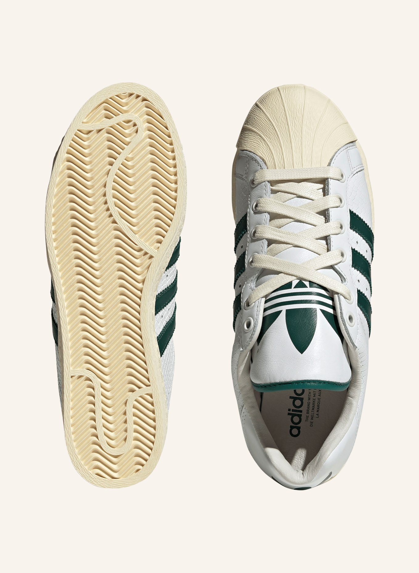 adidas Originals Sneaker ULTRASTAR MADE IN GERMANY: WEISS / DUNKELGRÜN