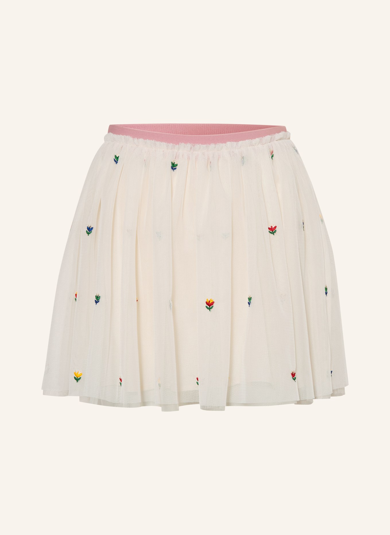 STELLA McCARTNEY KIDS Spódnica z siateczki: ECRU / CZERWONY / GRANATOWY