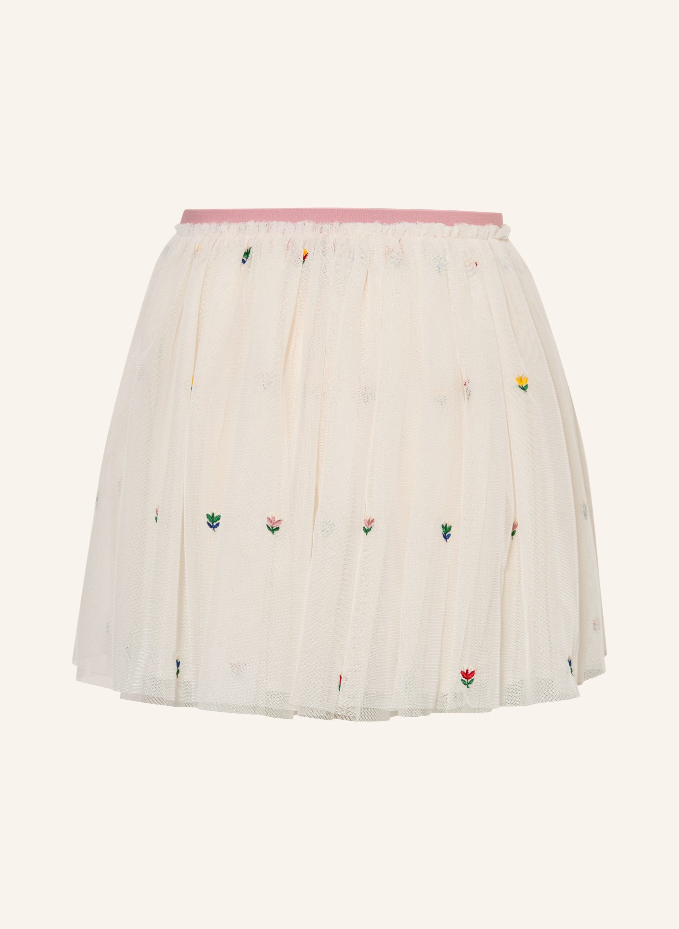 STELLA McCARTNEY KIDS Spódnica z siateczki: ECRU / CZERWONY / GRANATOWY
