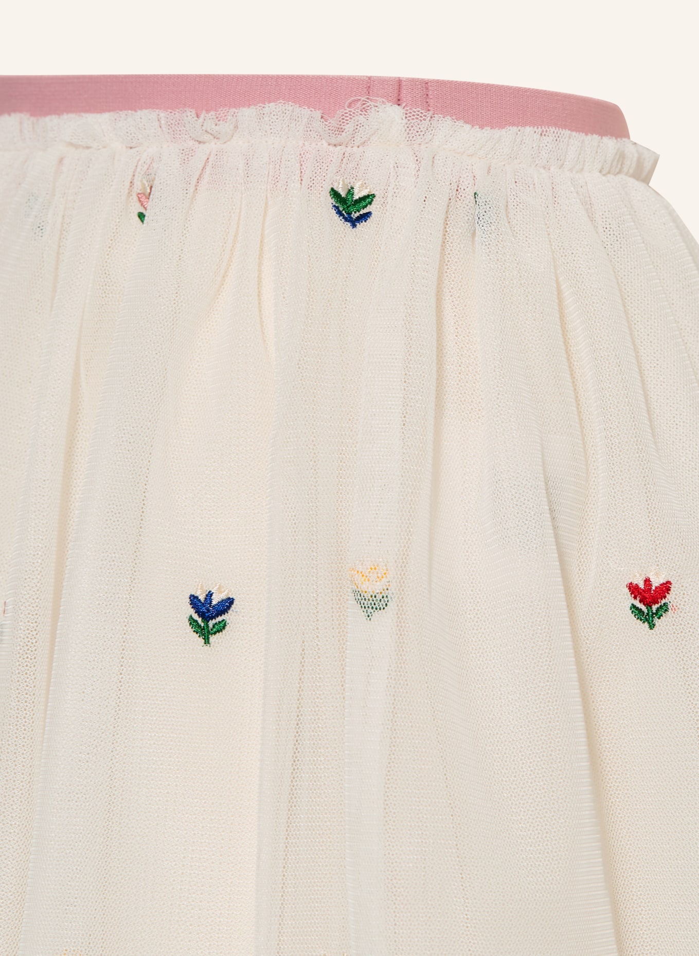 STELLA McCARTNEY KIDS Spódnica z siateczki: ECRU / CZERWONY / GRANATOWY