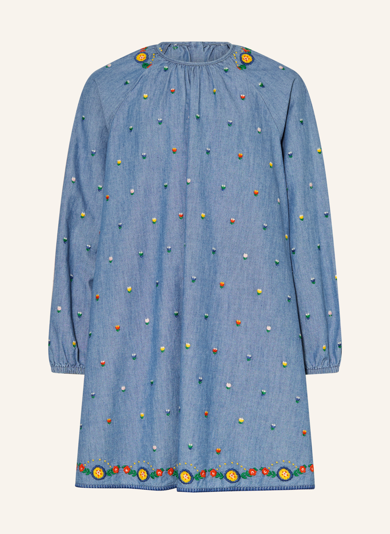 STELLA McCARTNEY KIDS Denim dress: BLUE / RED / YELLOW