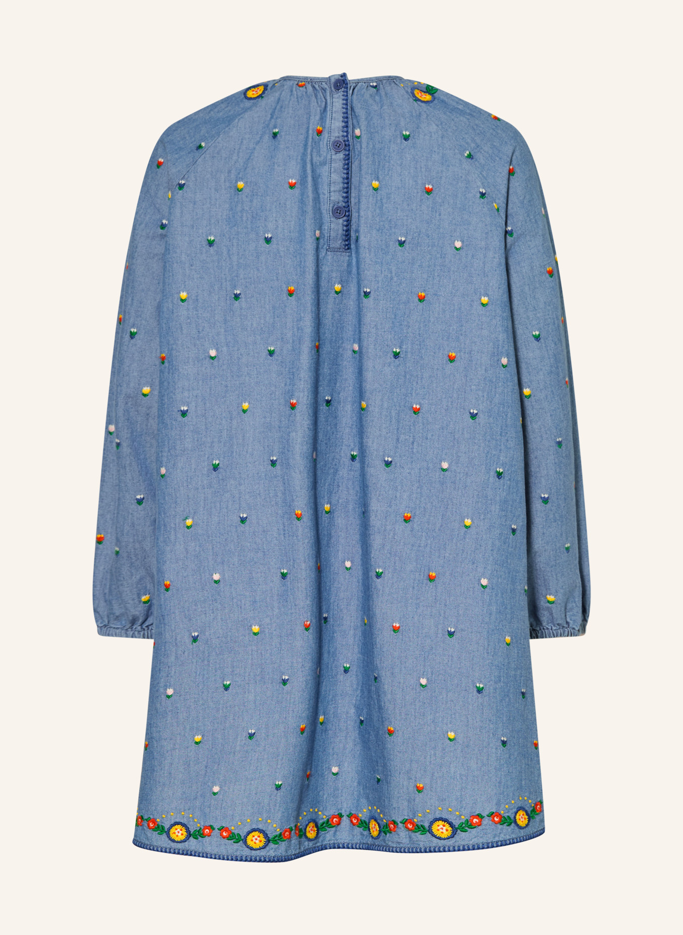 STELLA McCARTNEY KIDS Denim dress: BLUE / RED / YELLOW