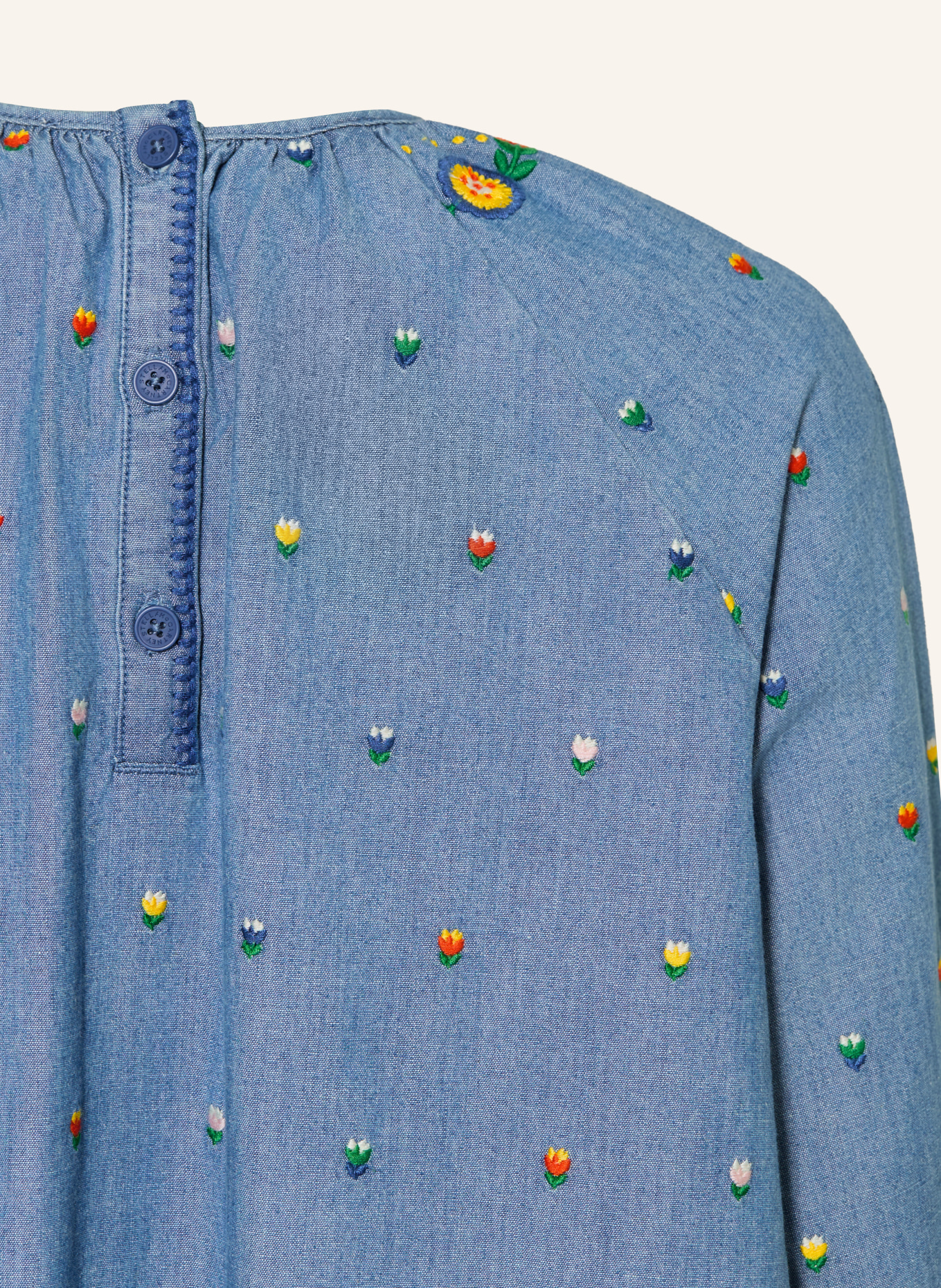 STELLA McCARTNEY KIDS Denim dress: BLUE / RED / YELLOW