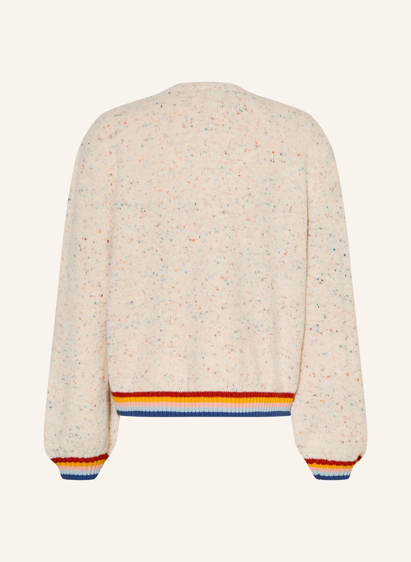 STELLA McCARTNEY KIDS Cardigan: ECRU / DARK RED / BLUE