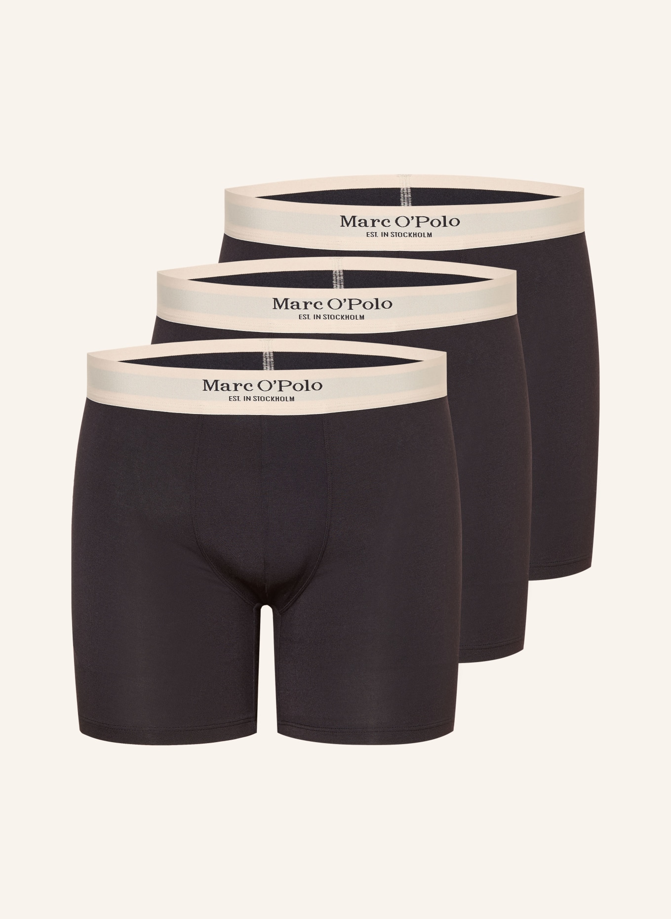 Marc O'Polo Balení 3 ks boxerek: ČERNÁ