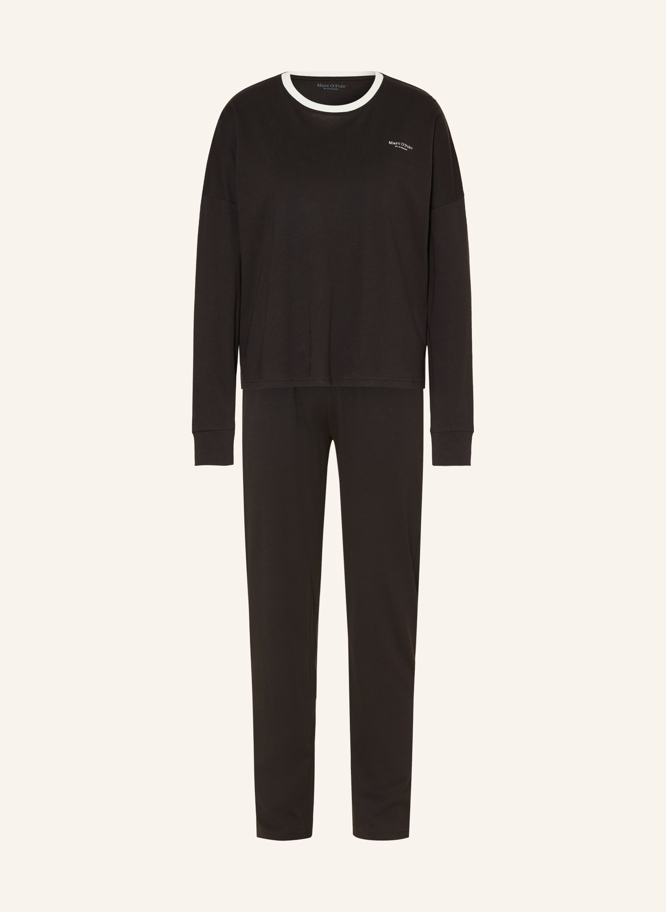 Marc O'Polo Pyjama: ZWART / WIT