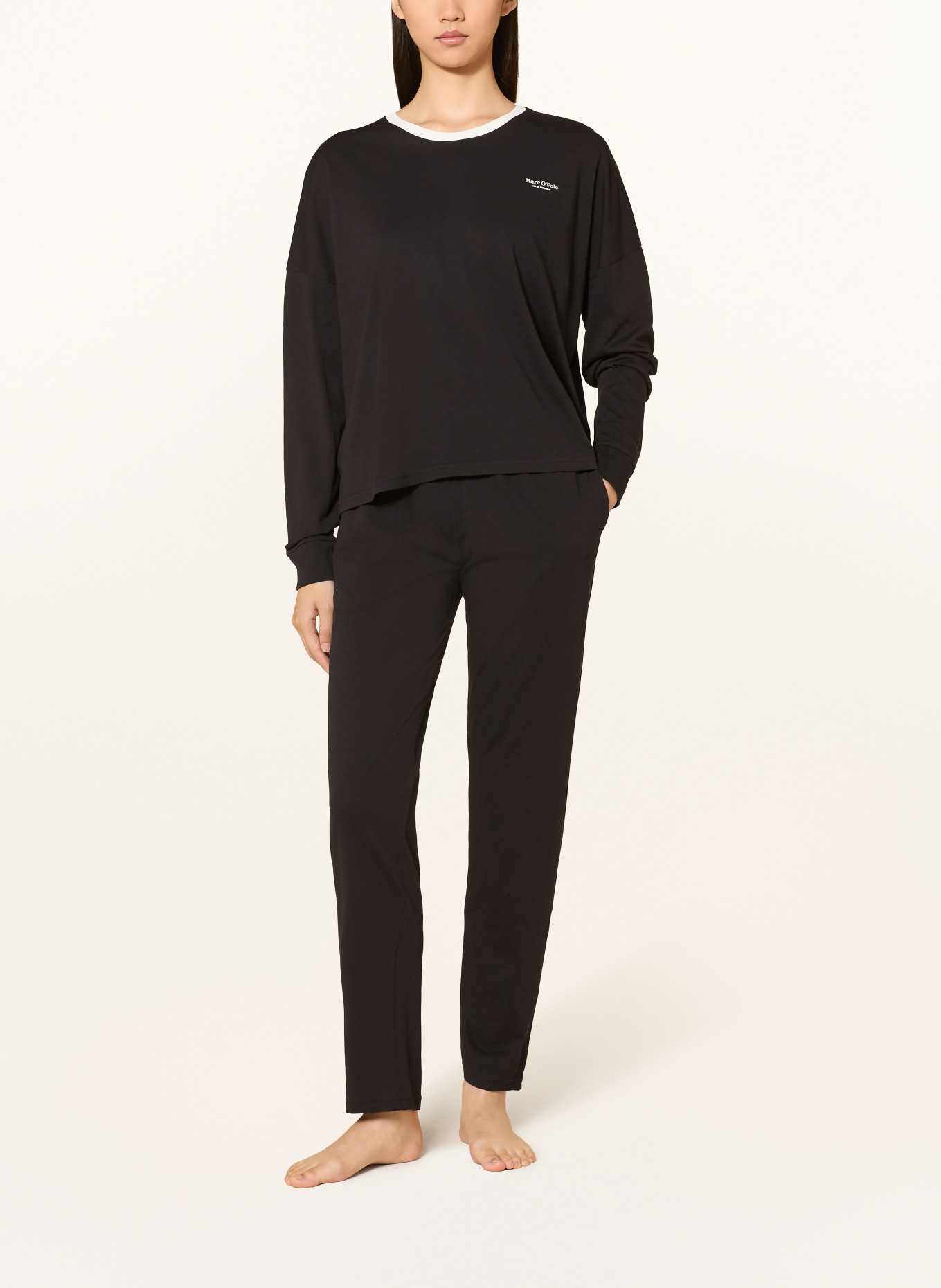 Marc O'Polo Pyjama: ZWART / WIT
