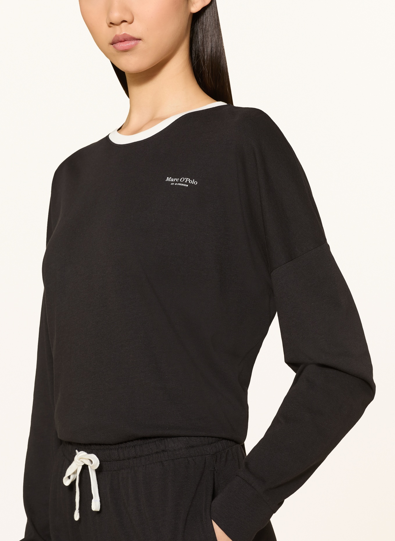 Marc O'Polo Pyjama: ZWART / WIT