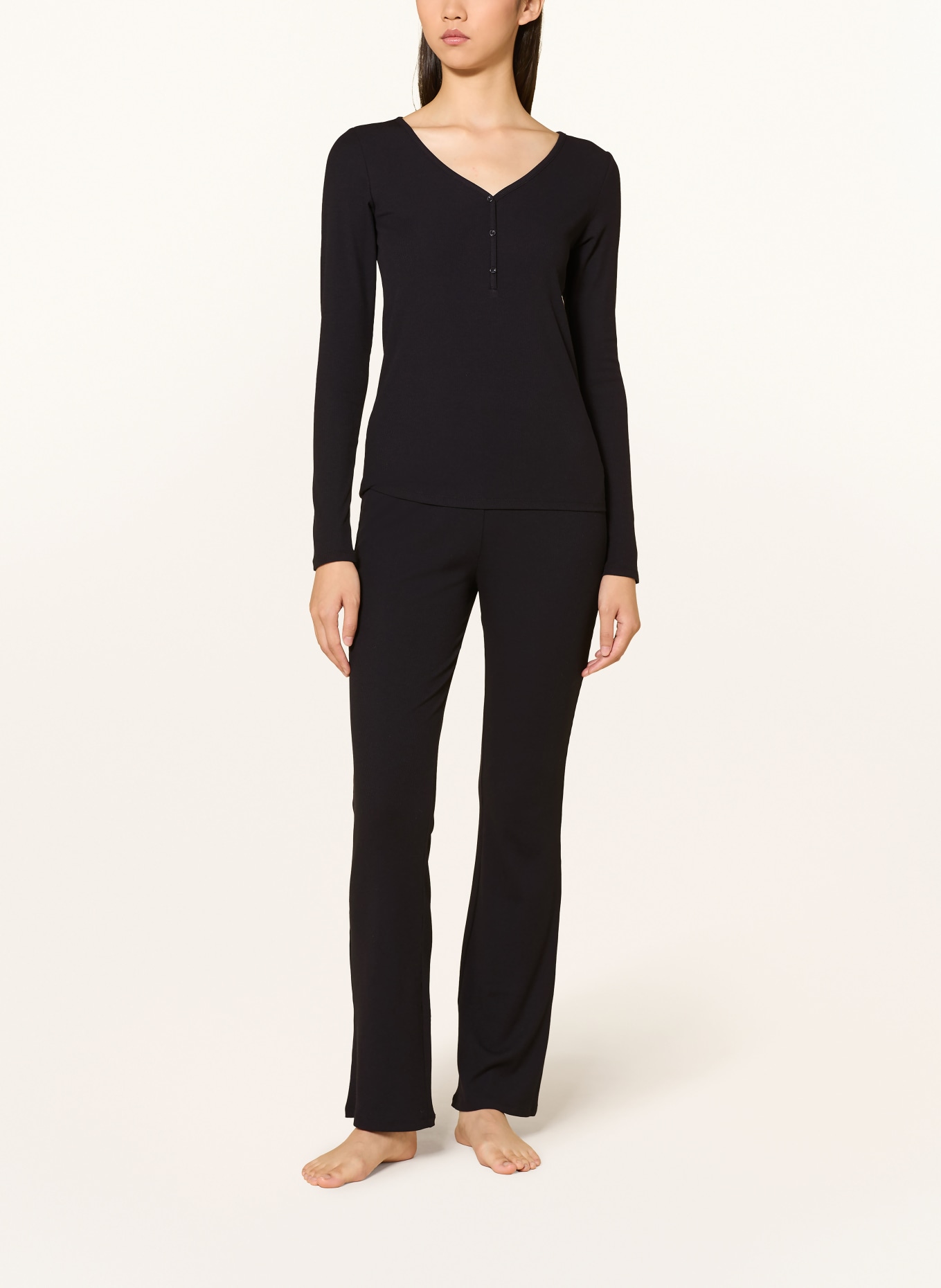 Marc O'Polo Pyjamashirt: ZWART