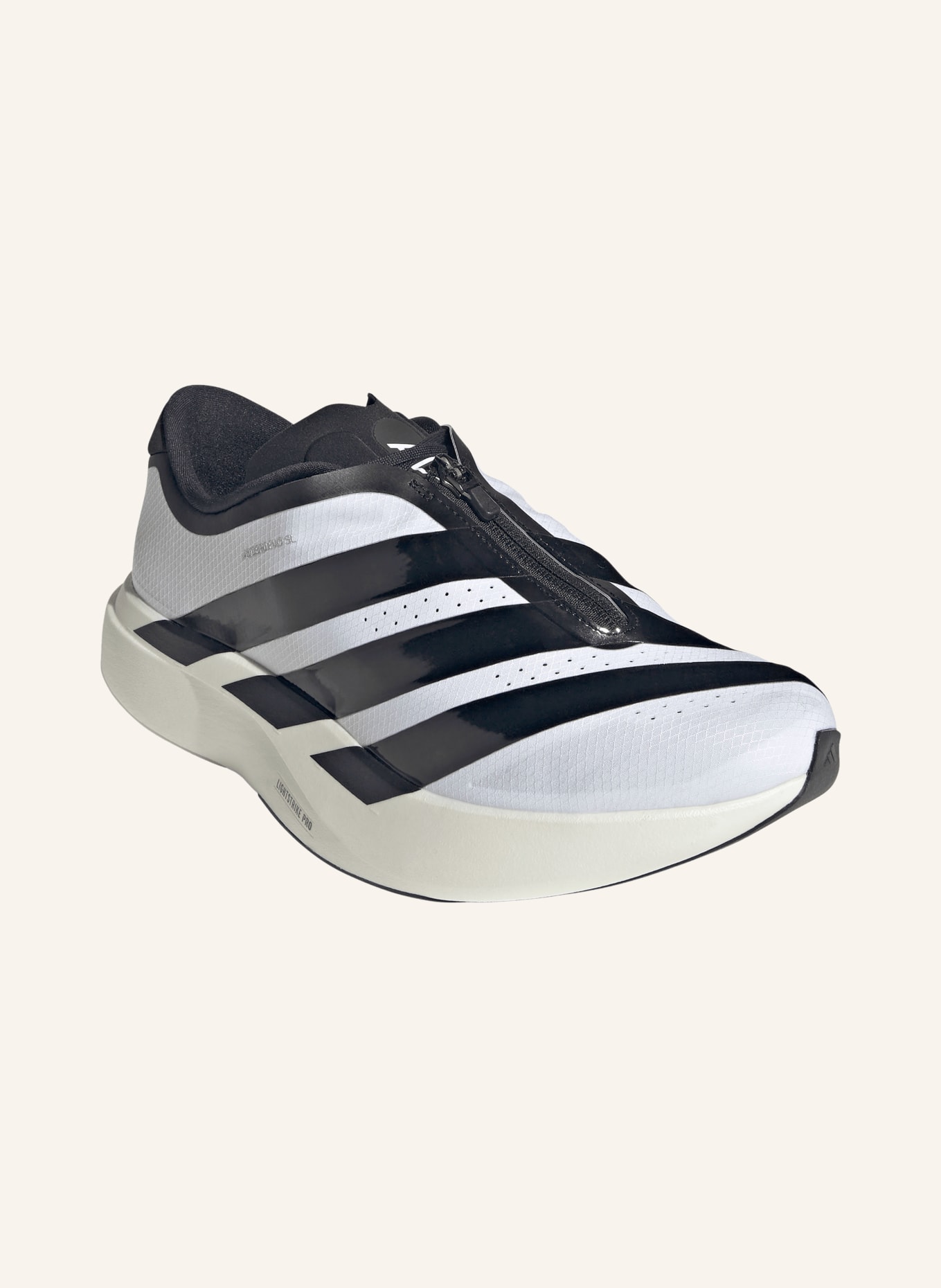 adidas Sneaker ADIZERO EVO SL ZIP-UP: WEISS / SCHWARZ