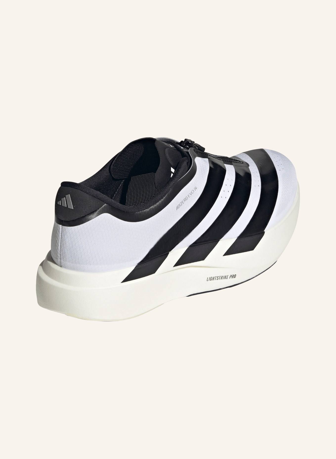 adidas Sneaker ADIZERO EVO SL ZIP-UP: WEISS / SCHWARZ