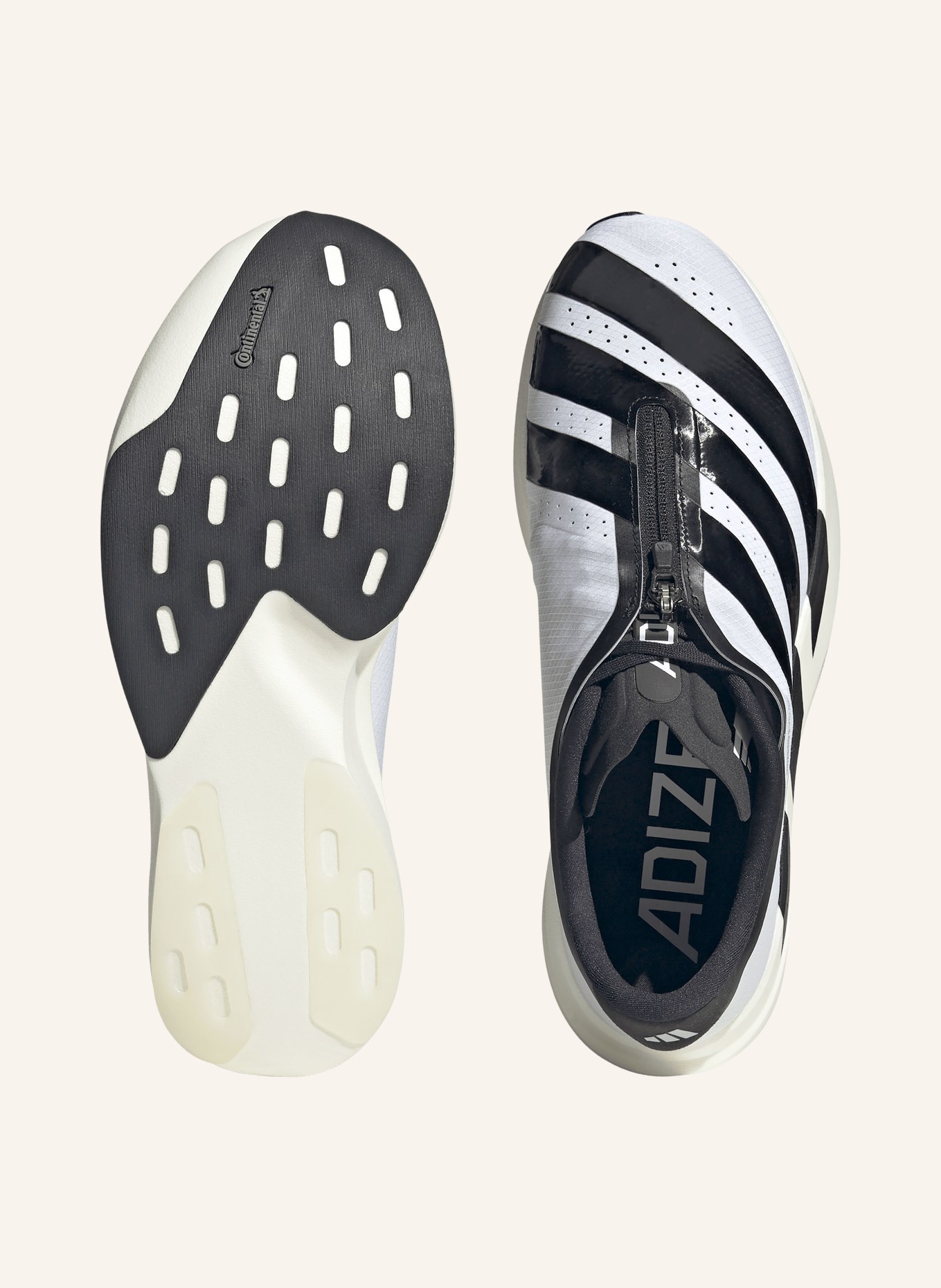 adidas Sneaker ADIZERO EVO SL ZIP-UP: WEISS / SCHWARZ