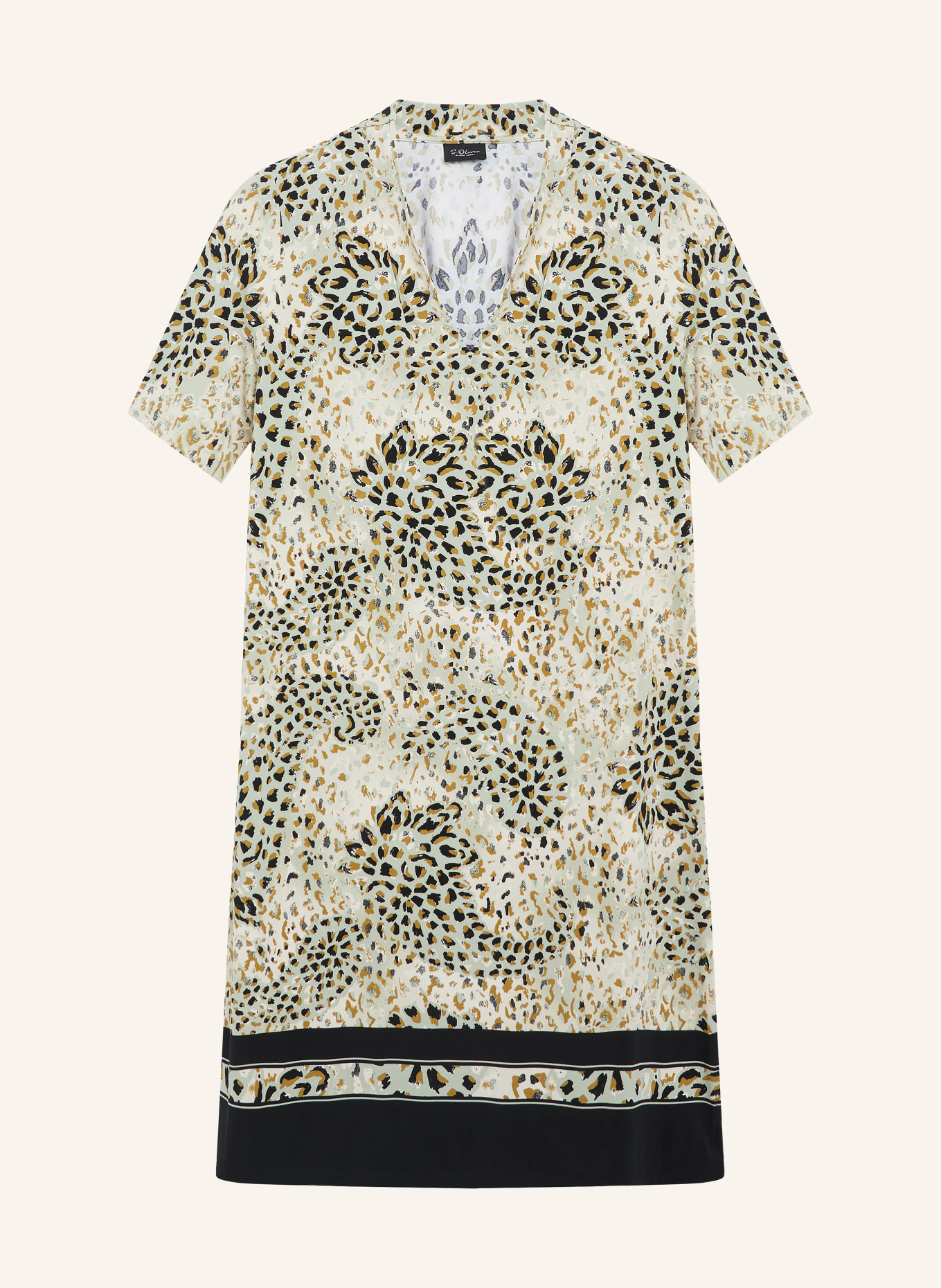 s.Oliver BLACK LABEL Jerseyjurk: LICHTGROEN / LICHTBRUIN / ZWART