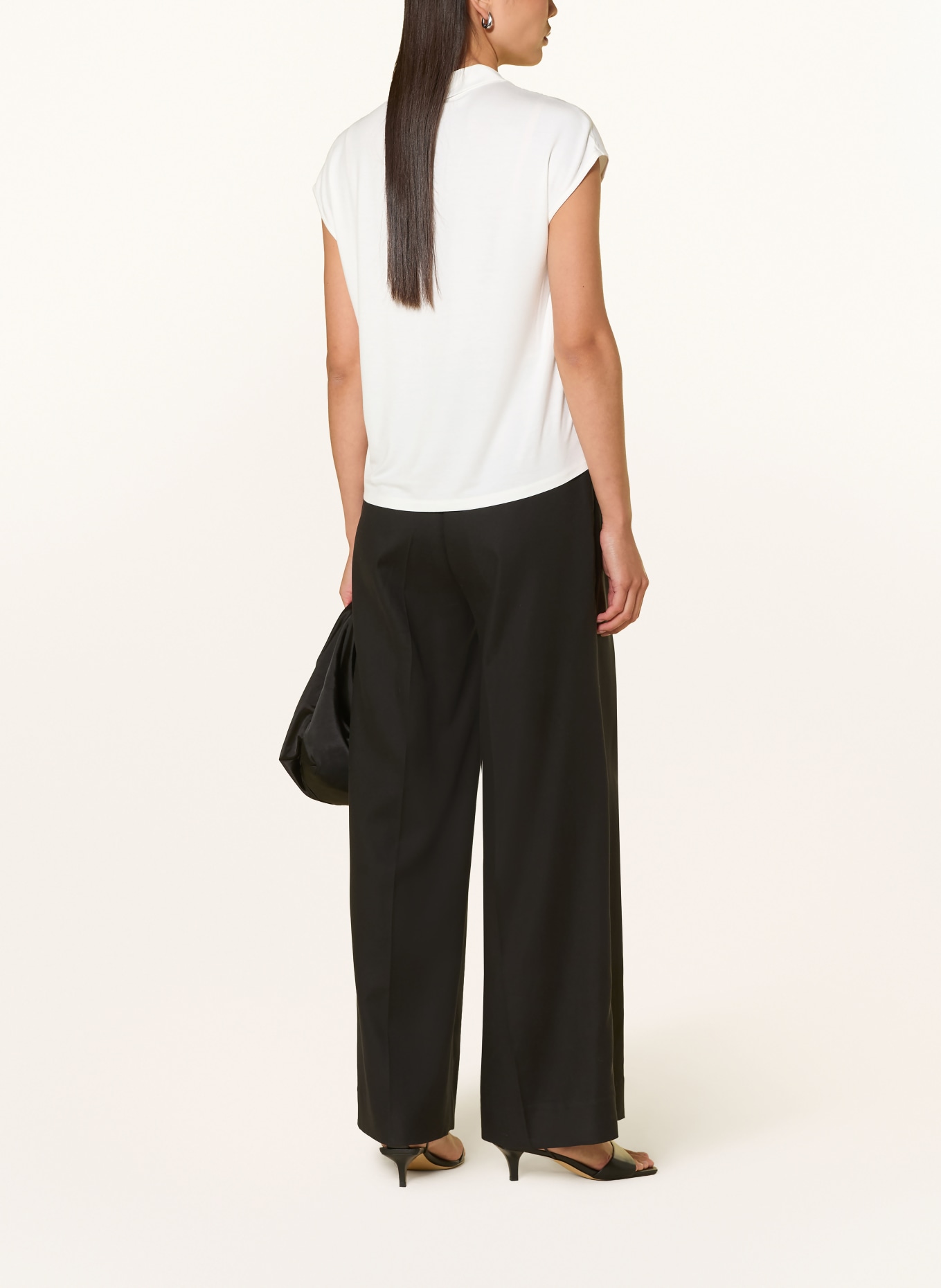 s.Oliver BLACK LABEL Tricou din material mixt: ALB