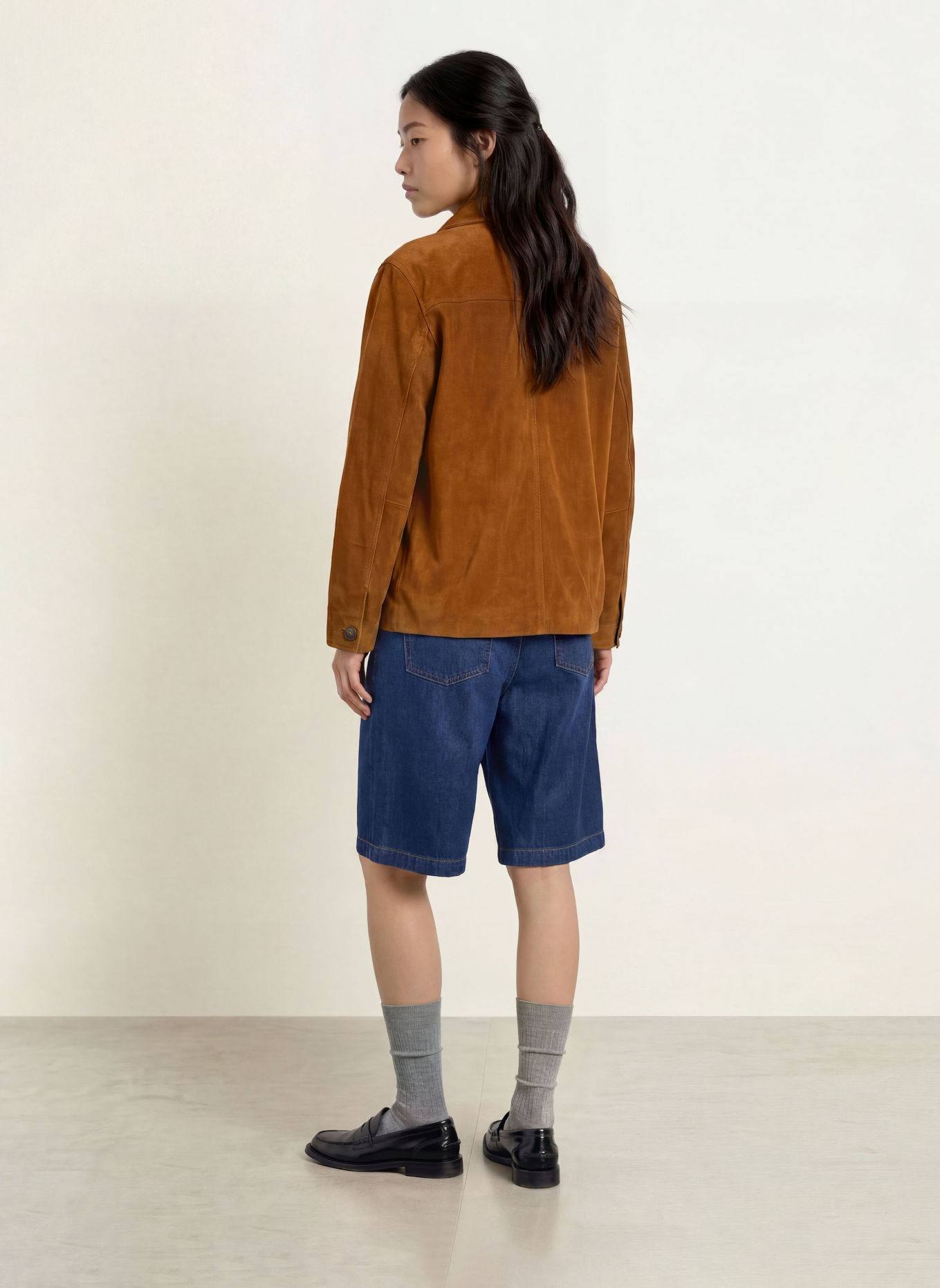 Marc O'Polo DENIM Leather overshirt: BROWN
