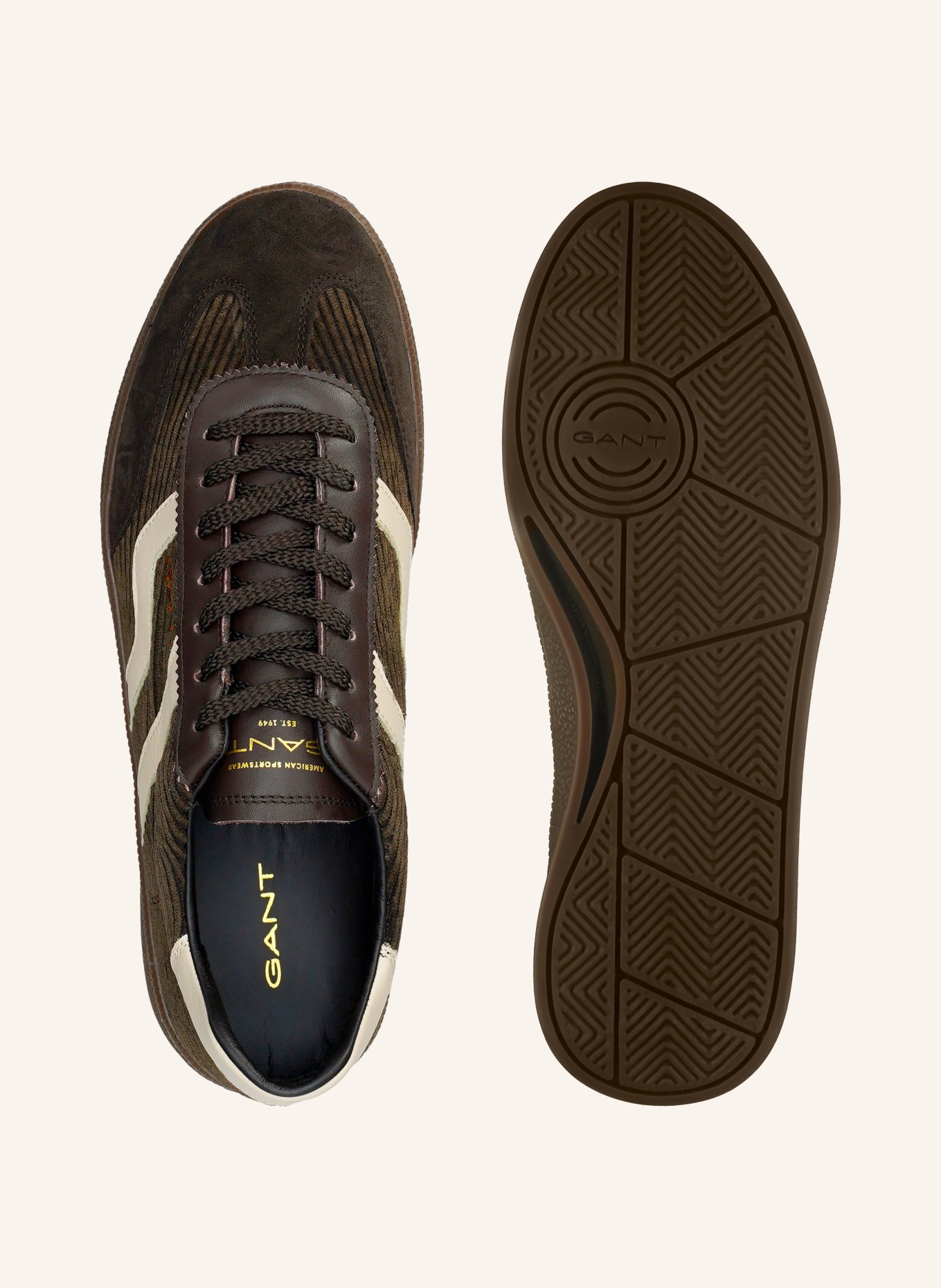 GANT Sneakersy CUZMO: CIEMNOBRĄZOWY / ECRU
