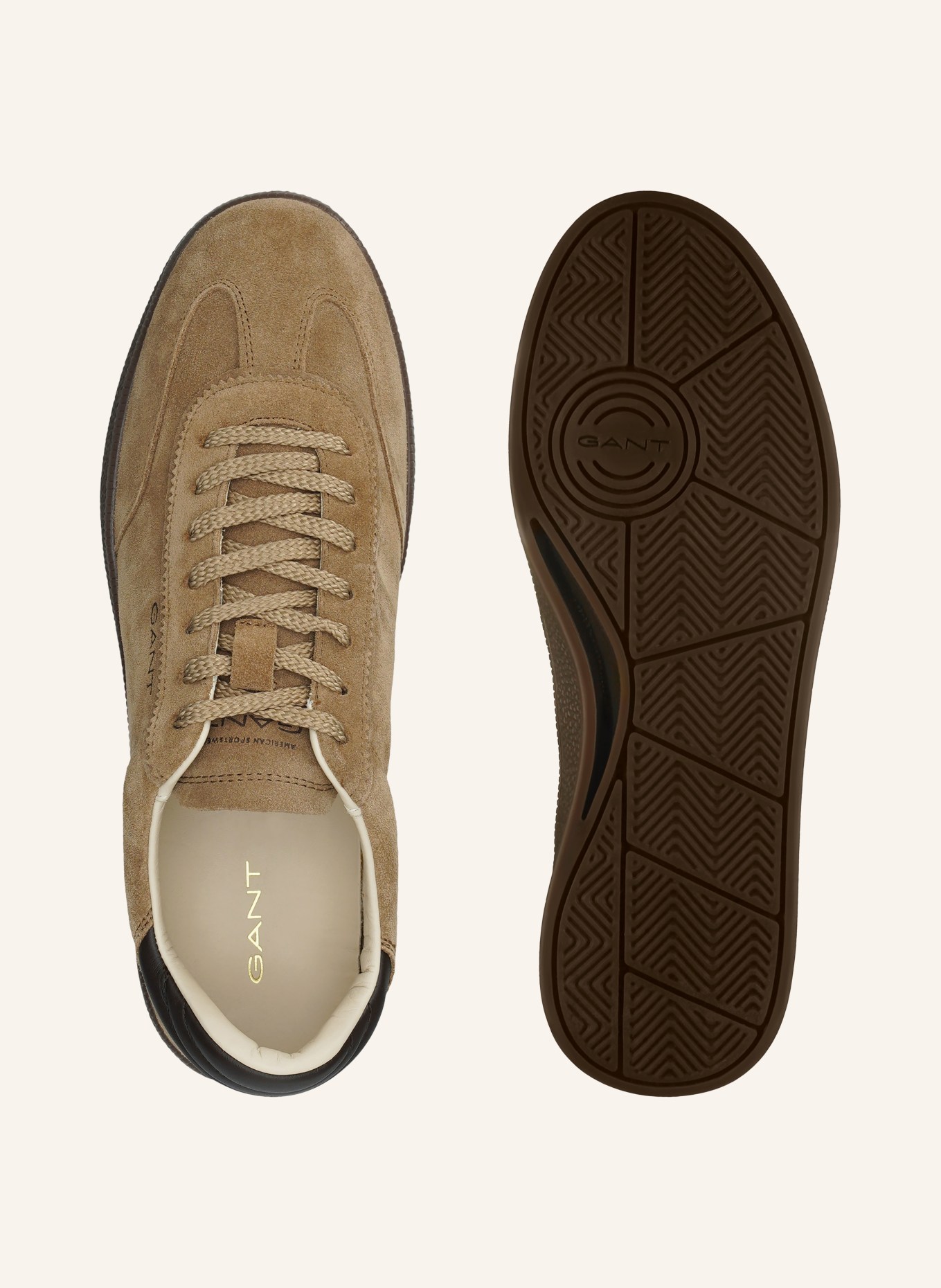 GANT Sneakers CUZMO: BEIGE / MARRON FONCÉ