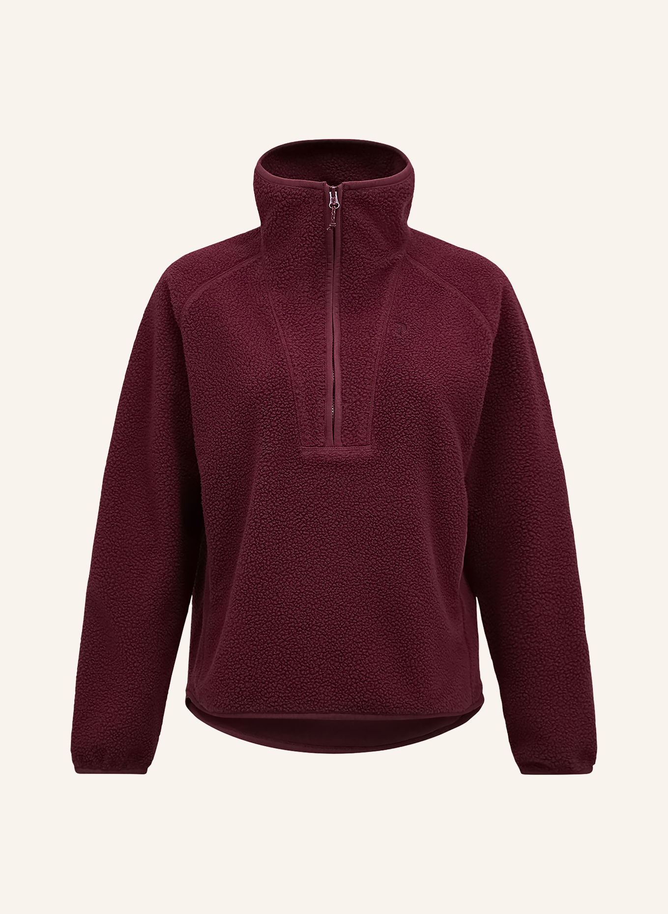 Peak Performance Fleece-tröja NATURERUSH: MÖRKRÖD