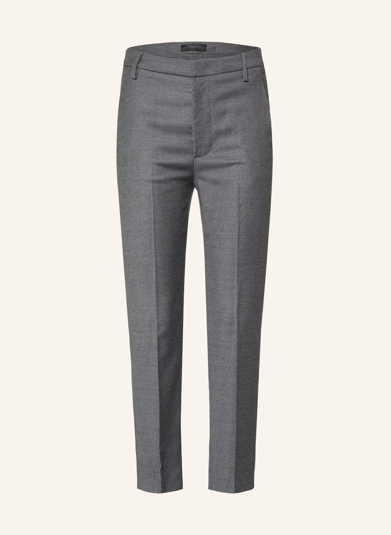 Dondup 7/8-Hose NIMA aus Flanell: DUNKELGRAU