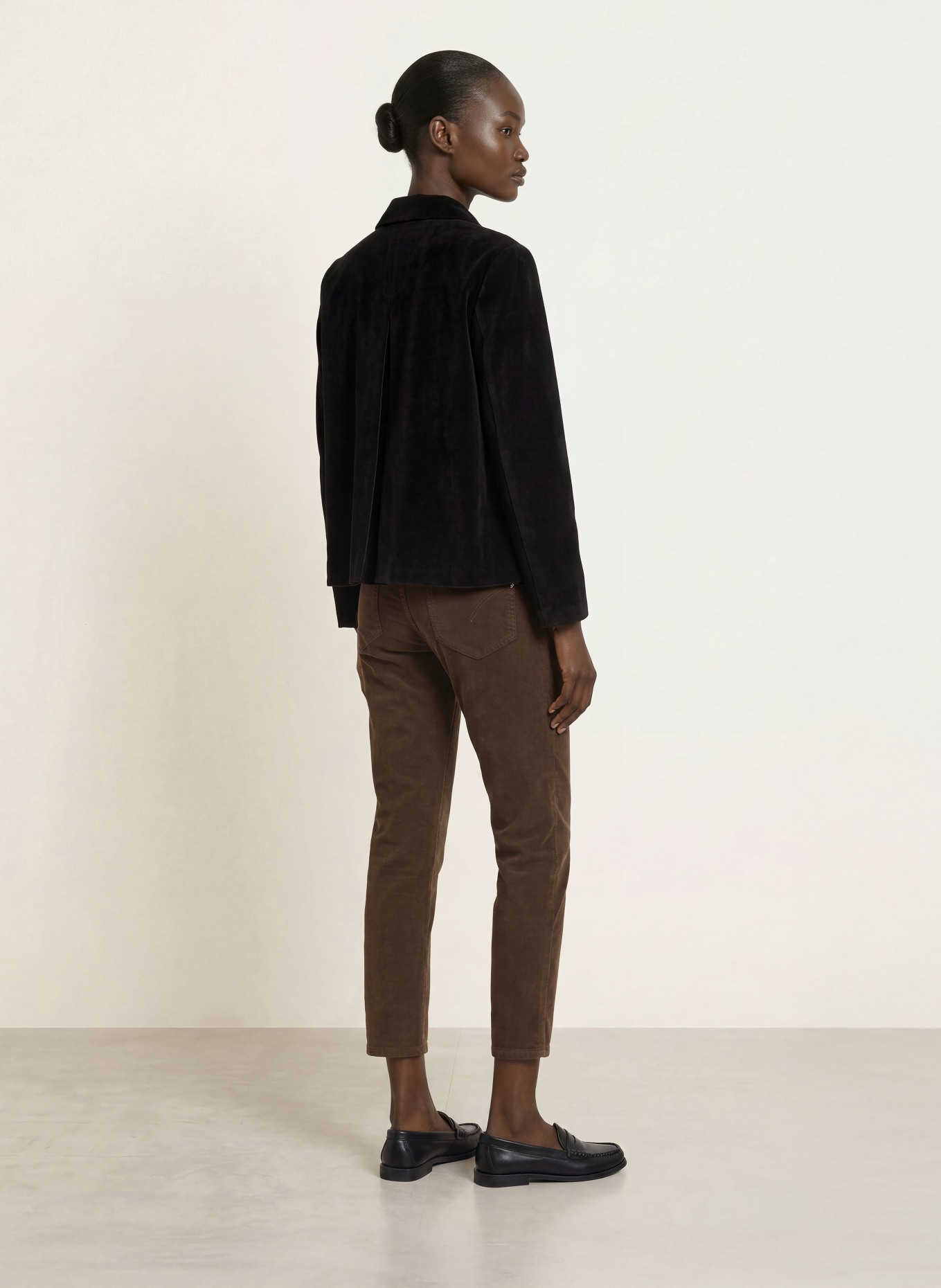 Dondup 7/8 Chino kalhoty KOONS z manšestru: 737 CIOCCOLATO