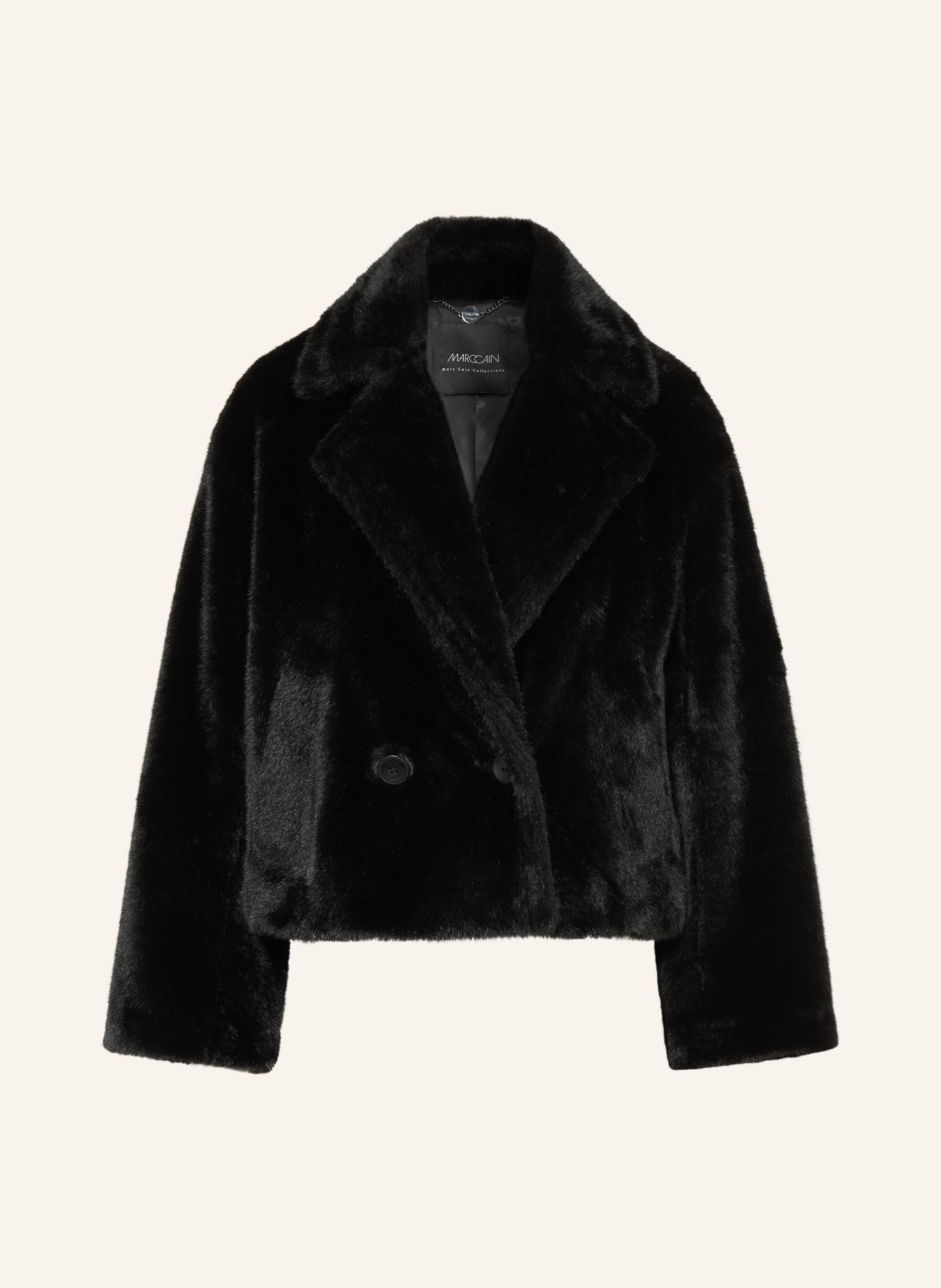 MARC CAIN Jas van imitatiebont: 900 black new