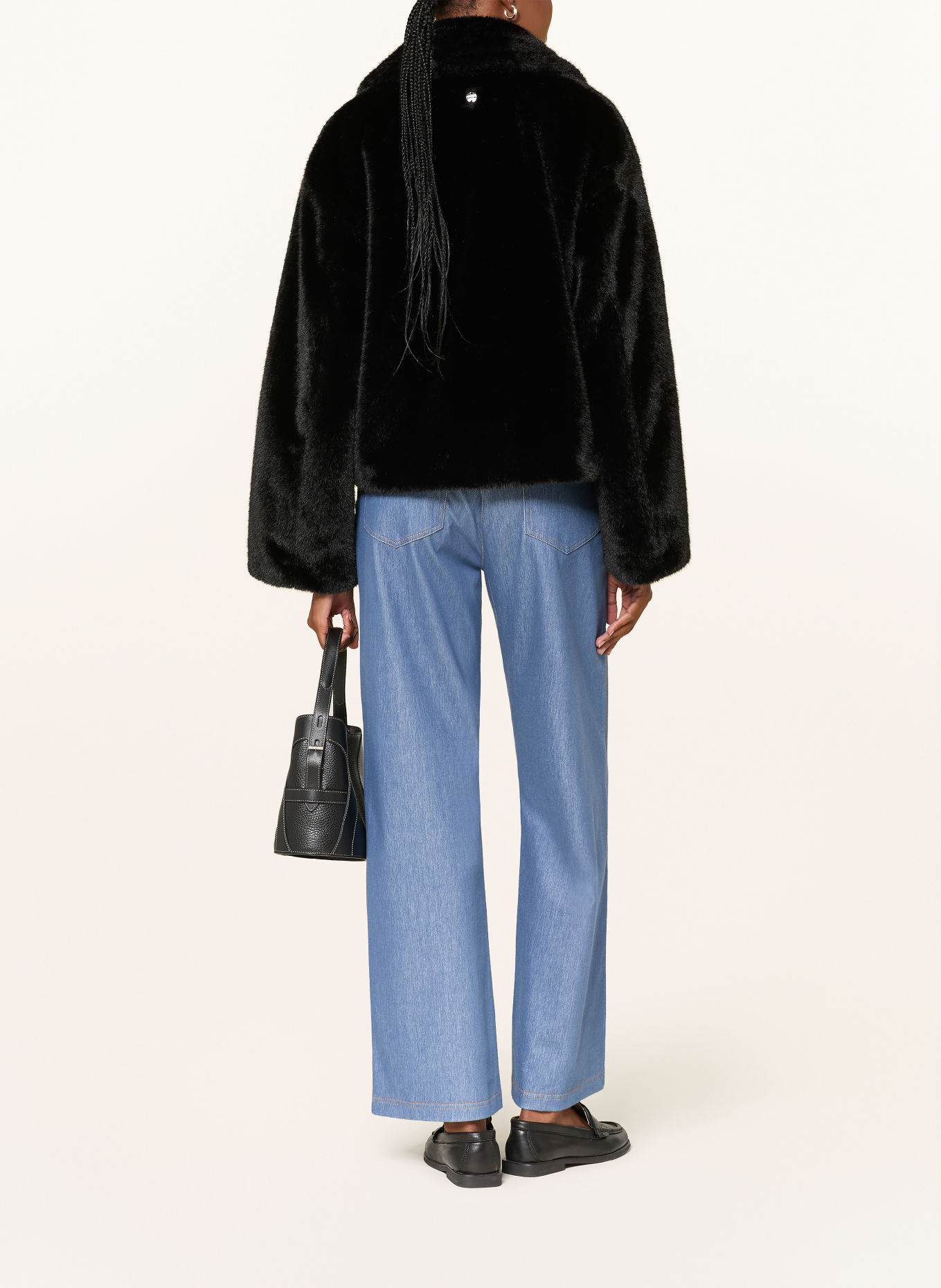 MARC CAIN Jas van imitatiebont: 900 black new