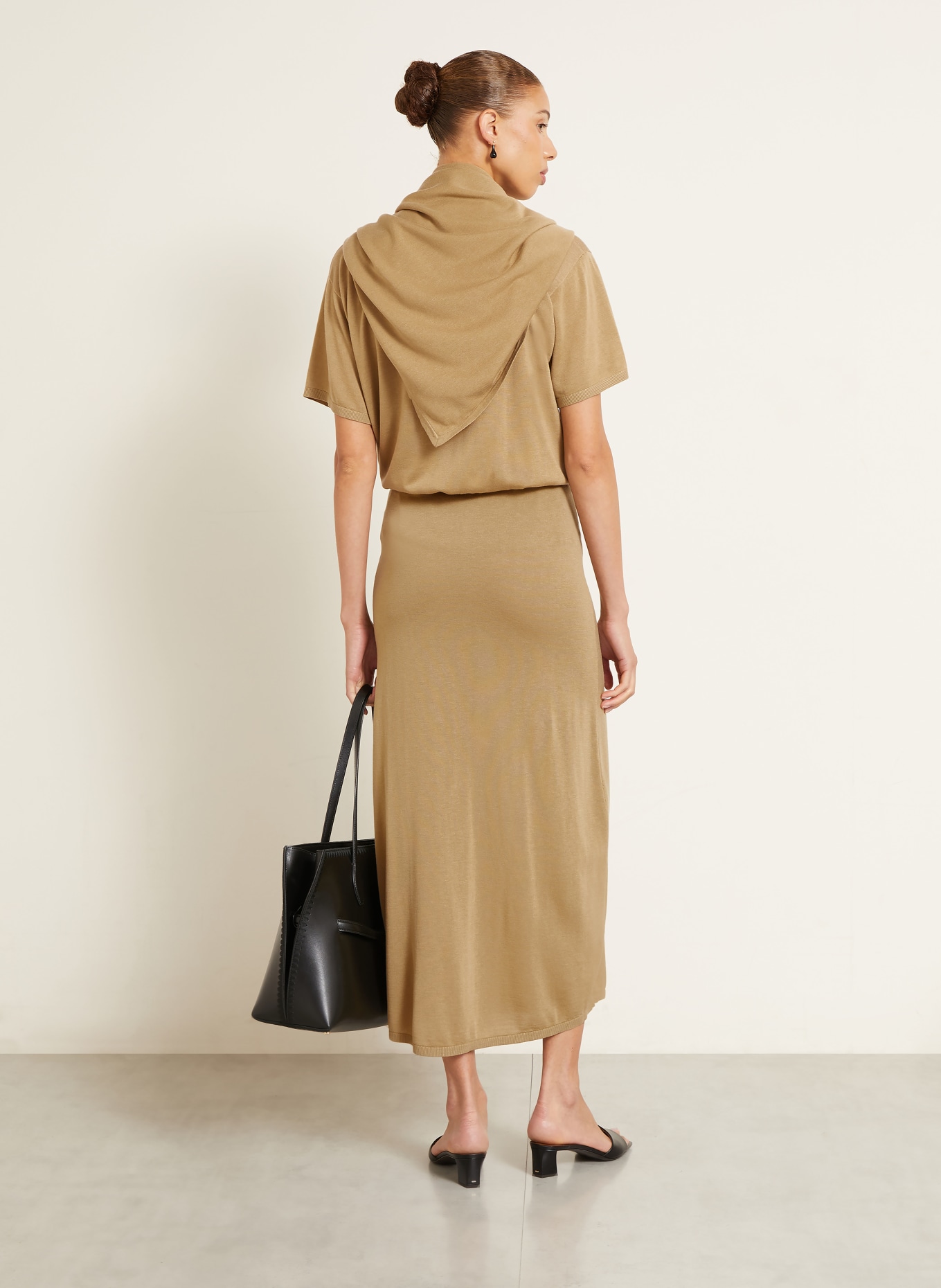 TOTEME Knit skirt: CAMEL