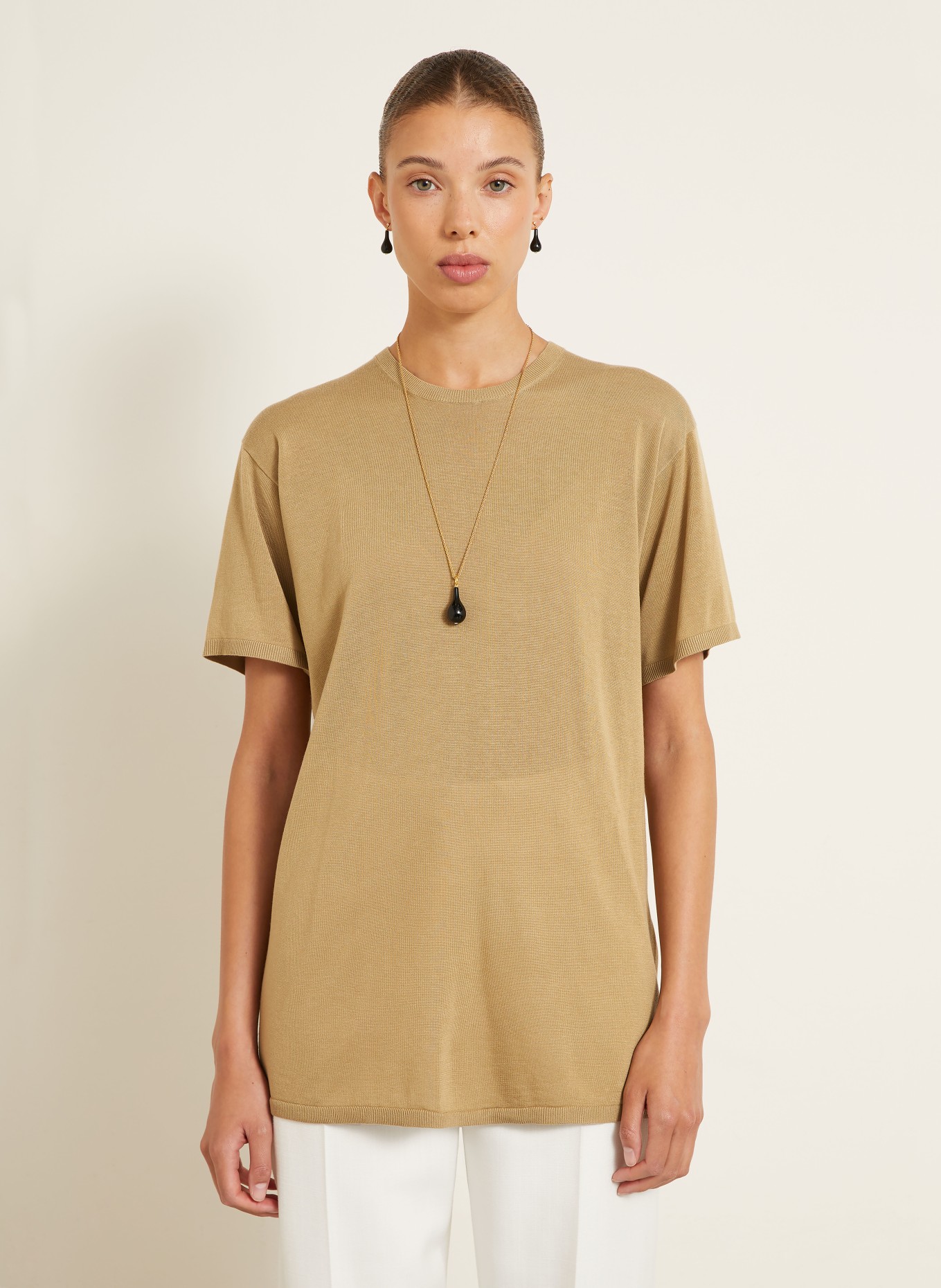 TOTEME Knit shirt: CAMEL