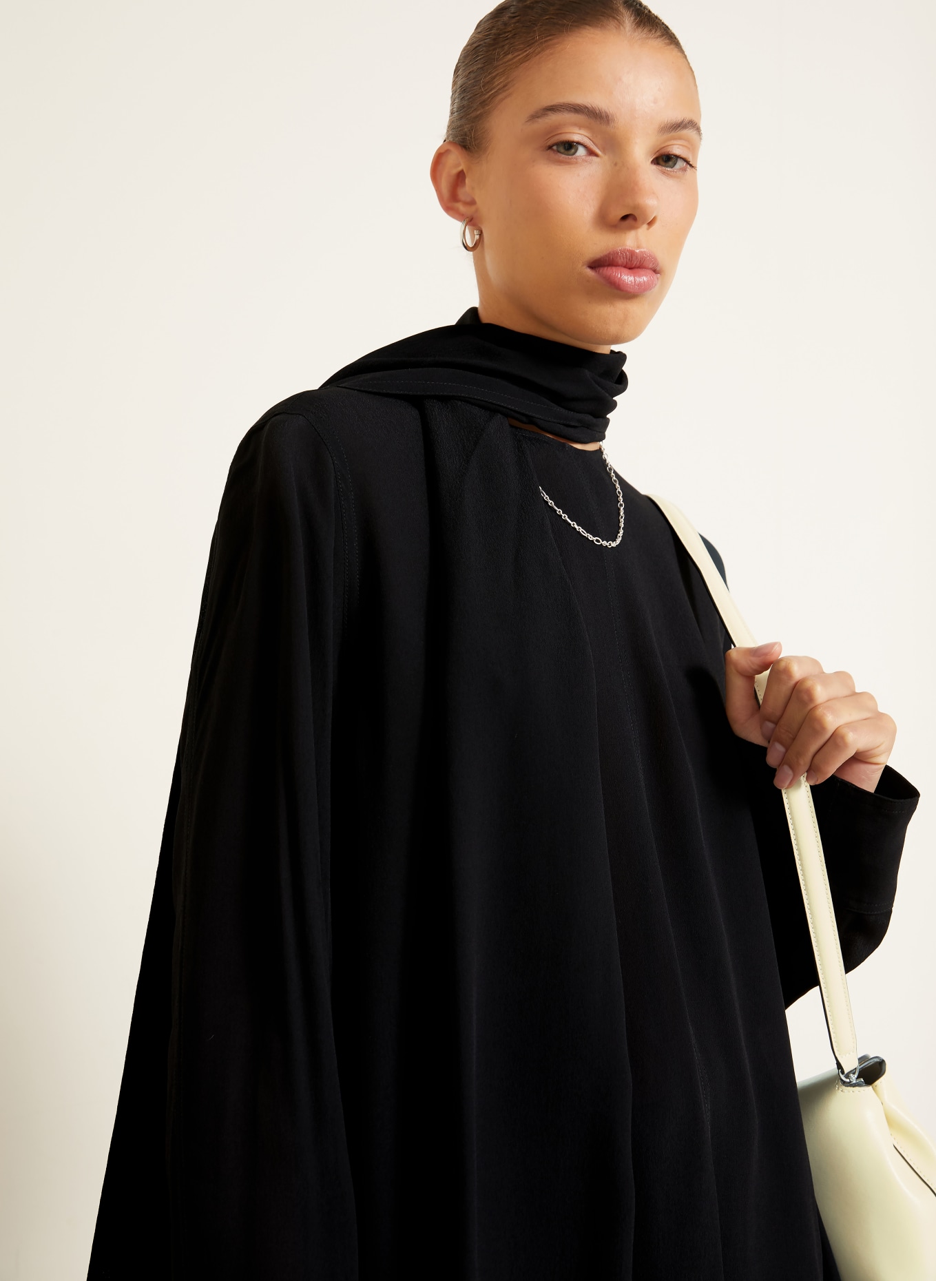 TOTEME Tie-neck blouse: BLACK
