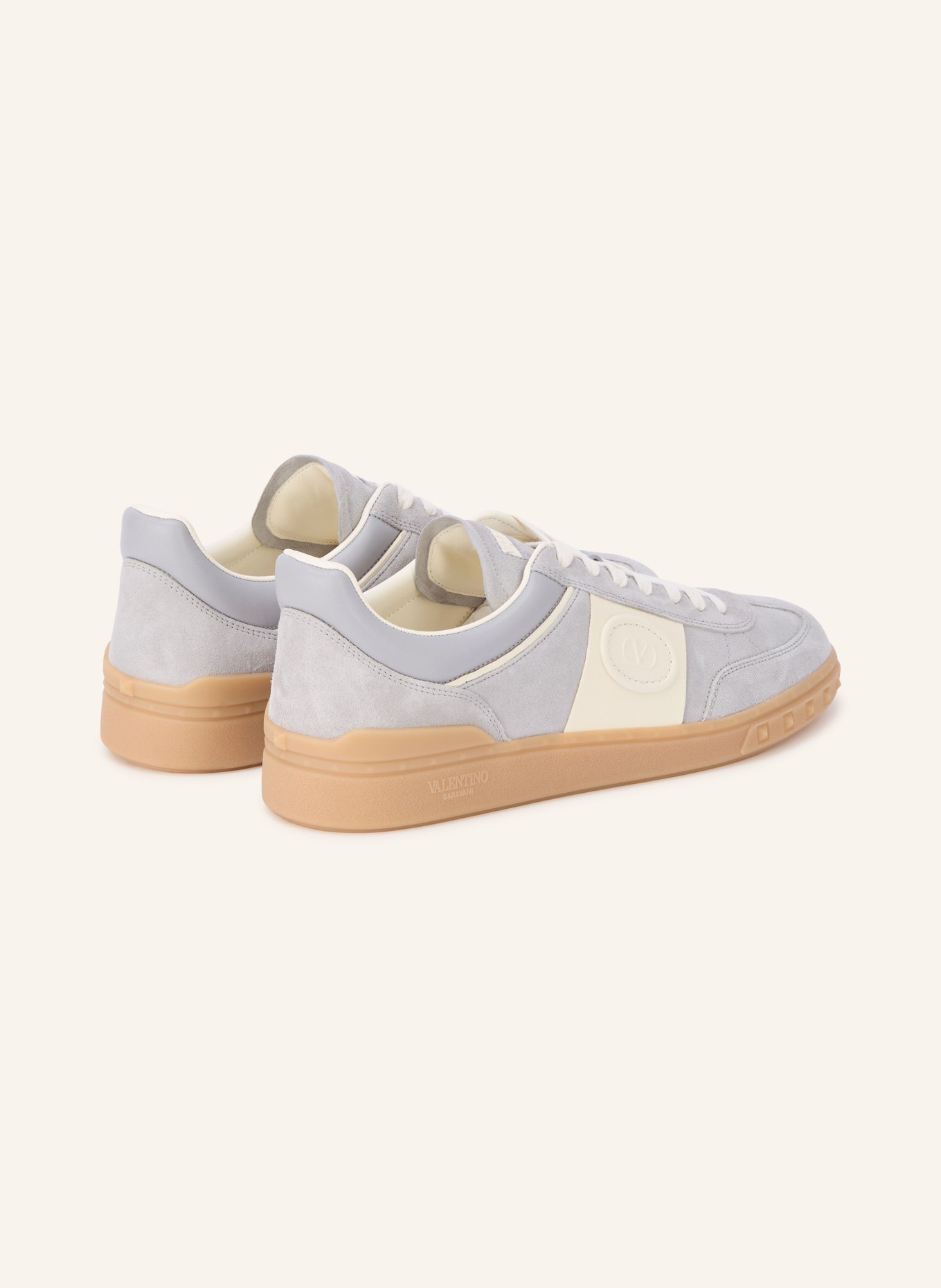 VALENTINO GARAVANI UPVILLAGE Sneakers: LIGHT GRAY / ECRU