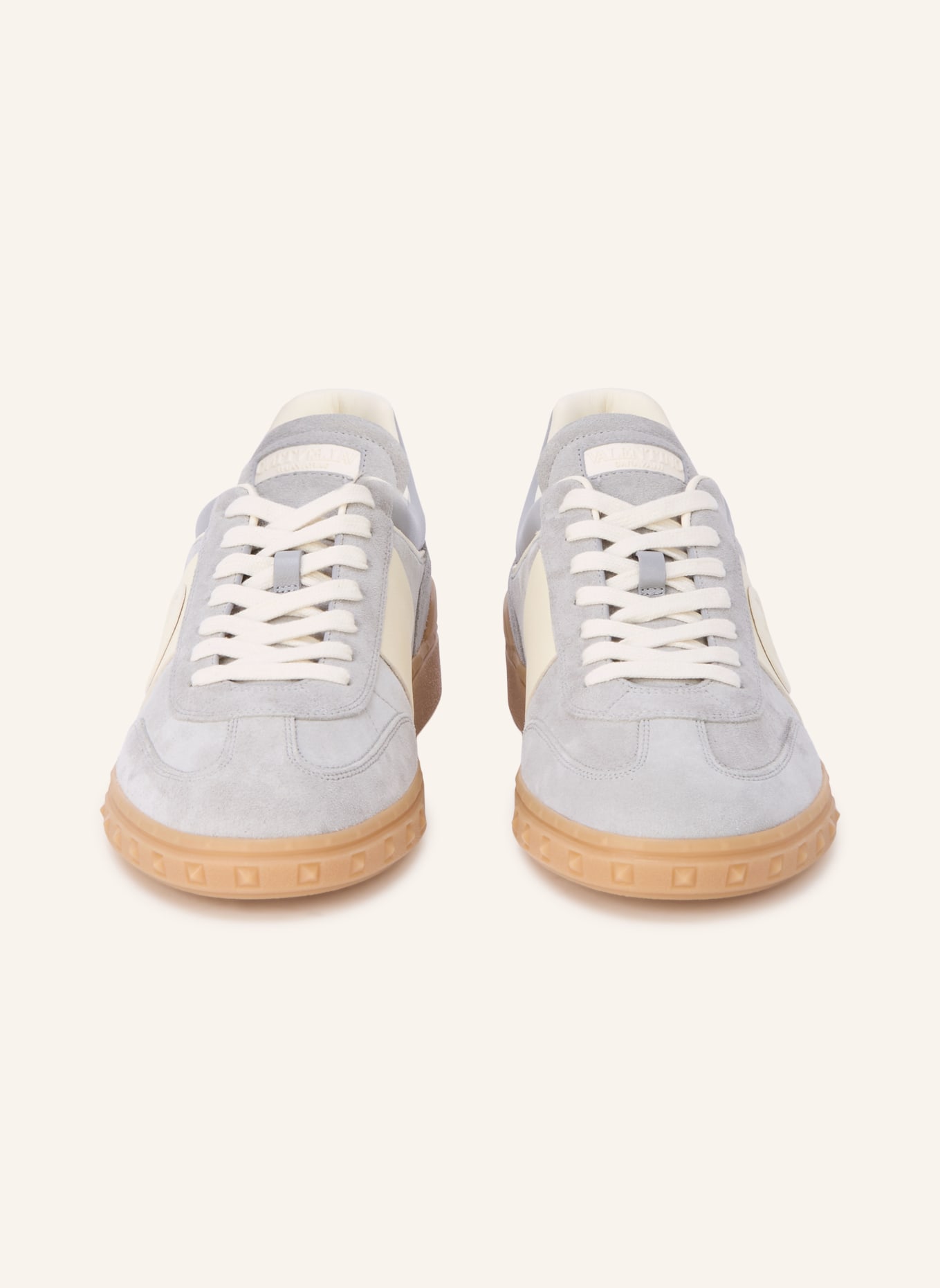 VALENTINO GARAVANI UPVILLAGE Sneakers: LIGHT GRAY / ECRU