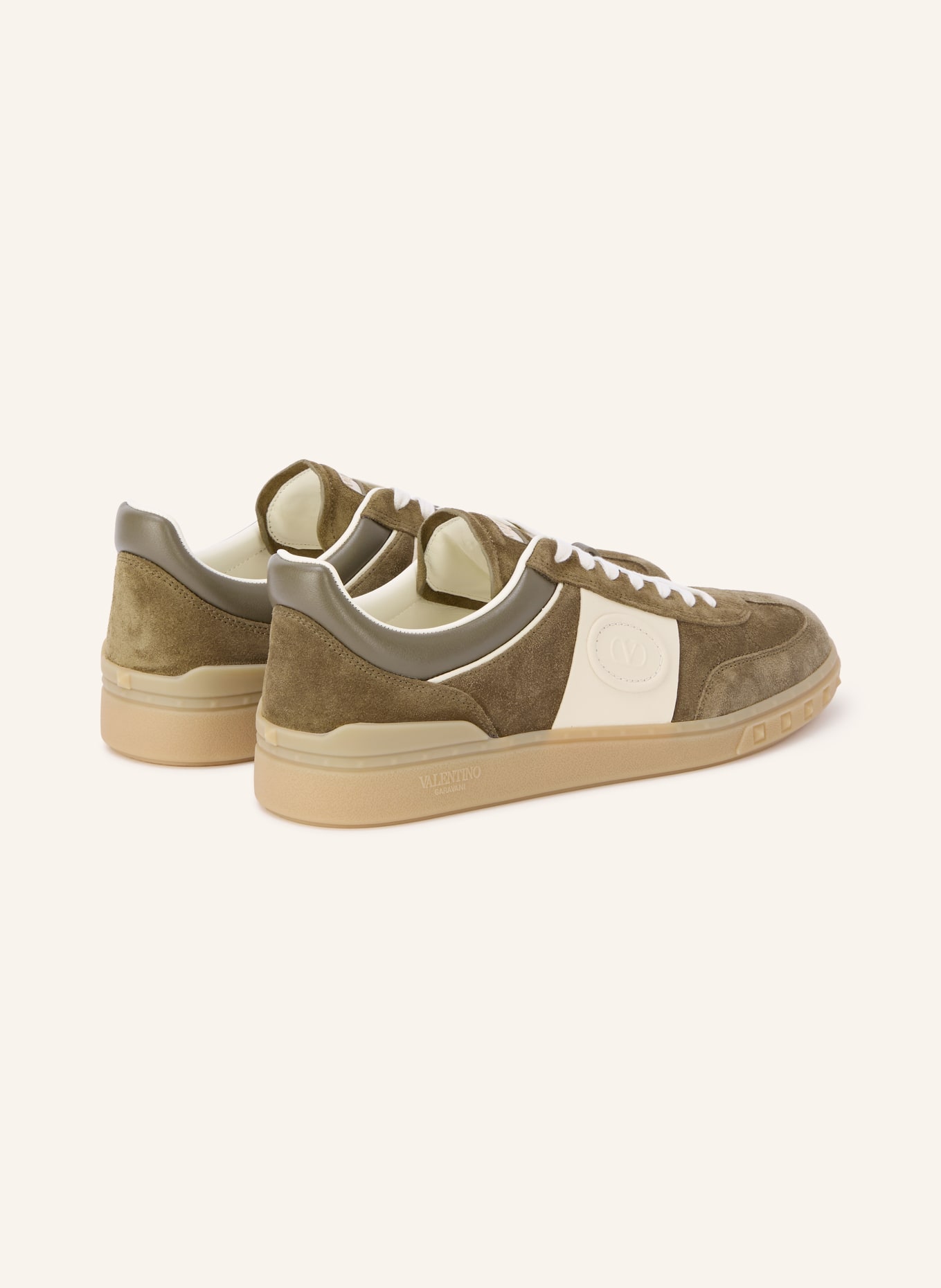 VALENTINO GARAVANI UPVILLAGE Sneakers: OLIVE / ECRU