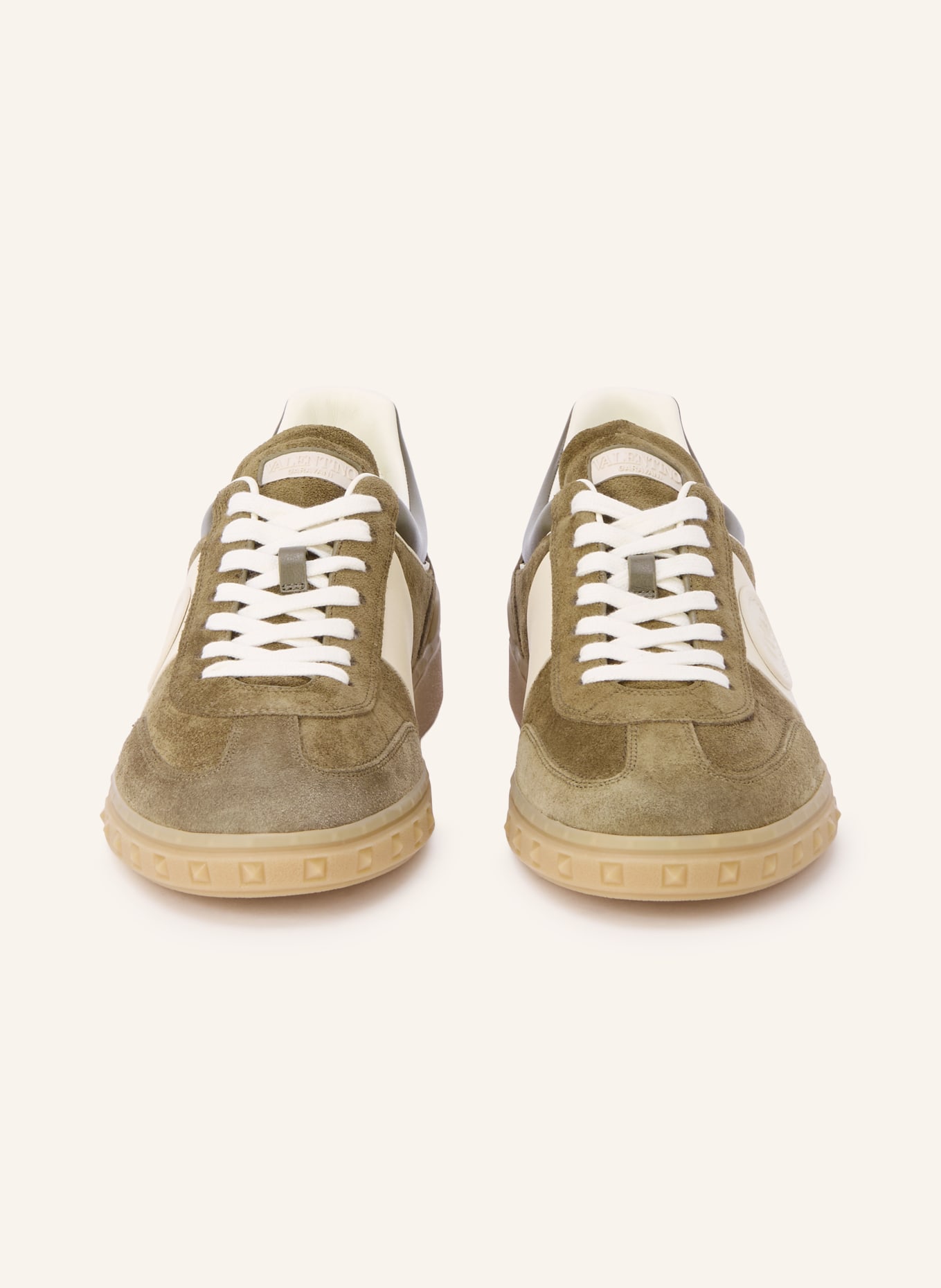 VALENTINO GARAVANI UPVILLAGE Sneakers: OLIVE / ECRU