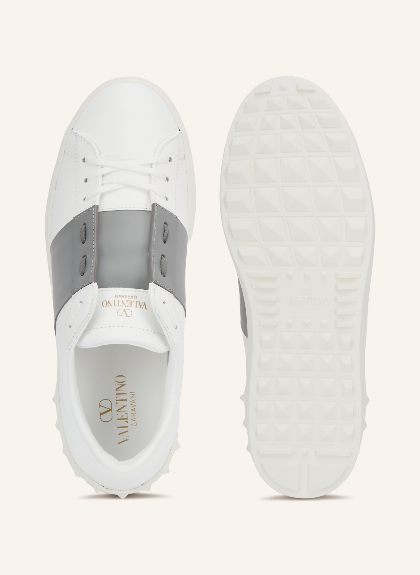 VALENTINO GARAVANI Sneakers OPEN: WHITE / GRAY