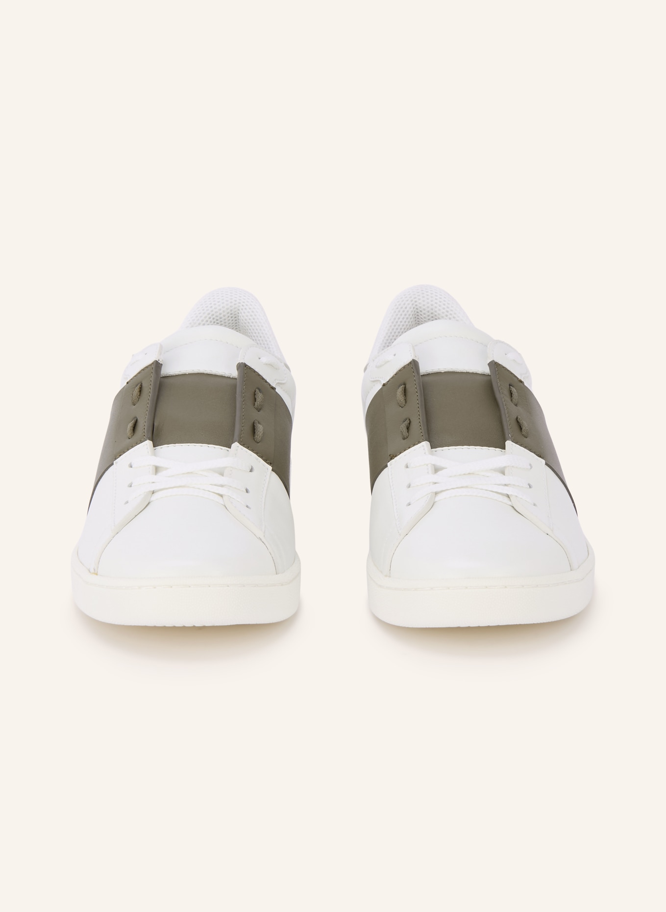 VALENTINO GARAVANI Baskets OPEN ROYCO: BLANC / KAKI