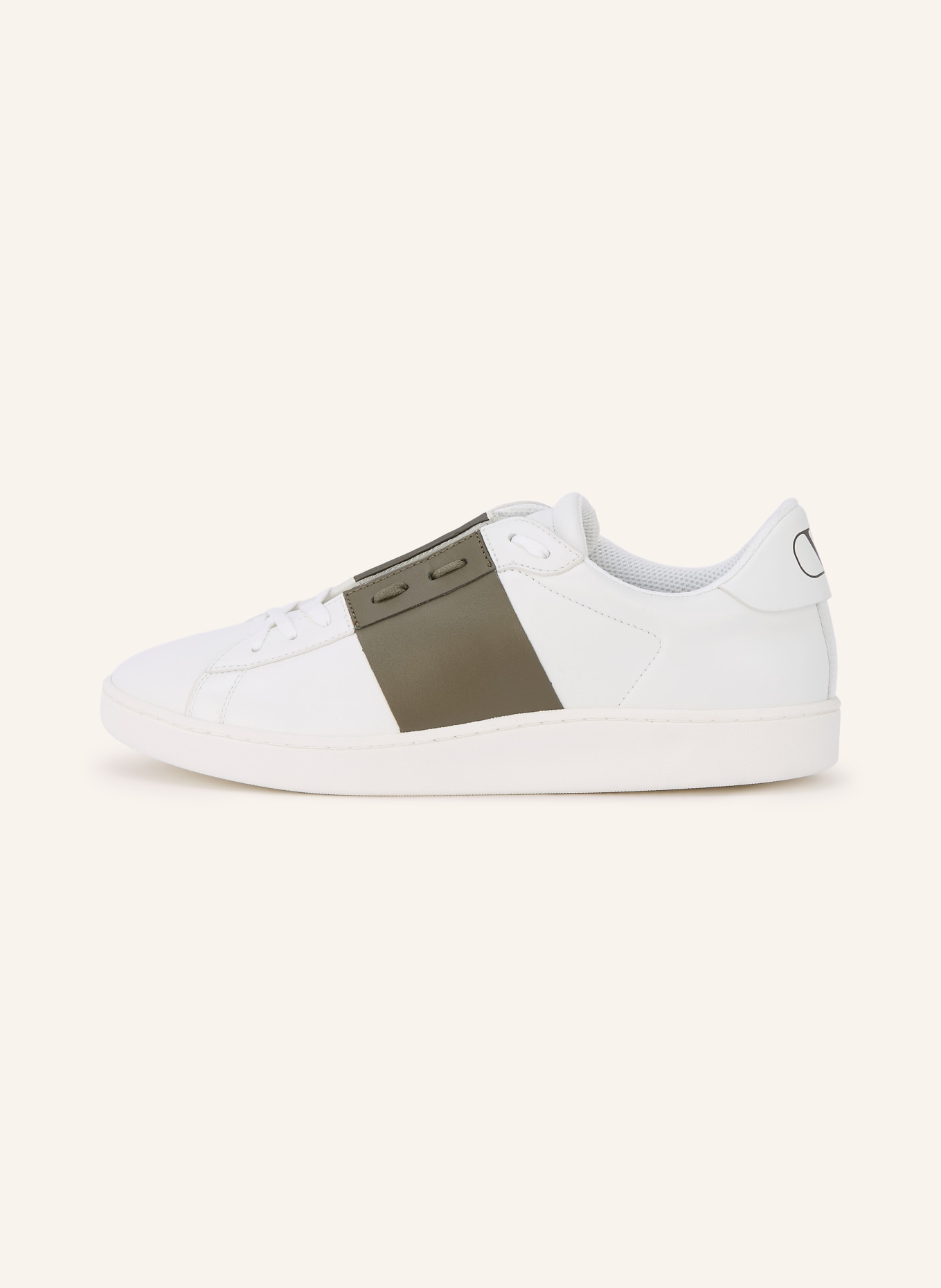 VALENTINO GARAVANI Baskets OPEN ROYCO: BLANC / KAKI