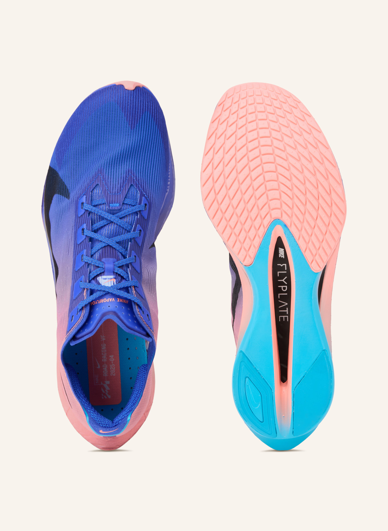 Nike Laufschuhe ZOOMX VAPORFLY 4: BLAU / LACHS / SCHWARZ