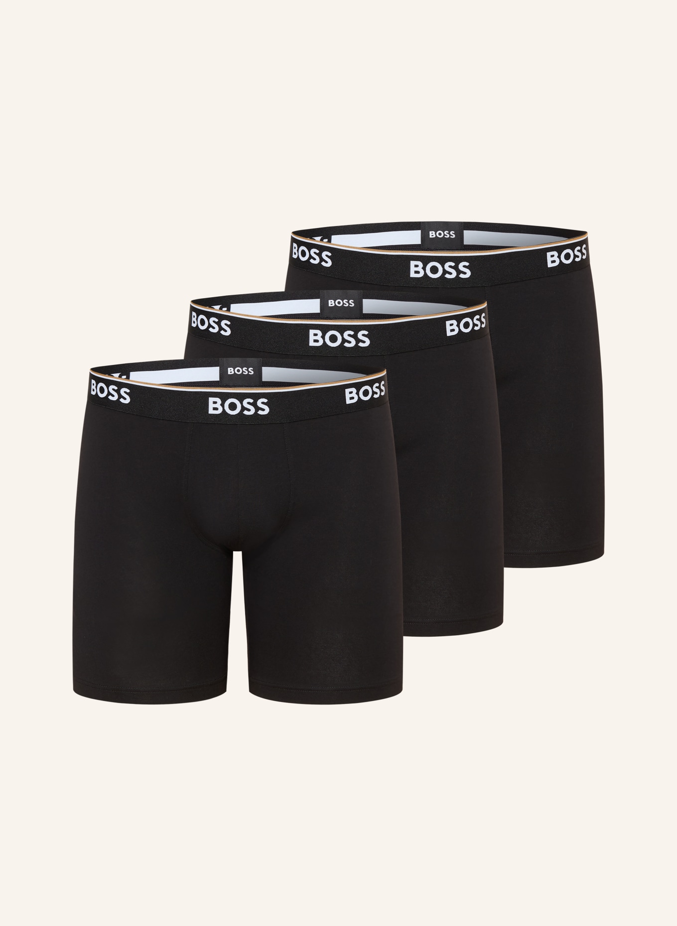 BOSS 3er-Pack Boxershorts: SCHWARZ
