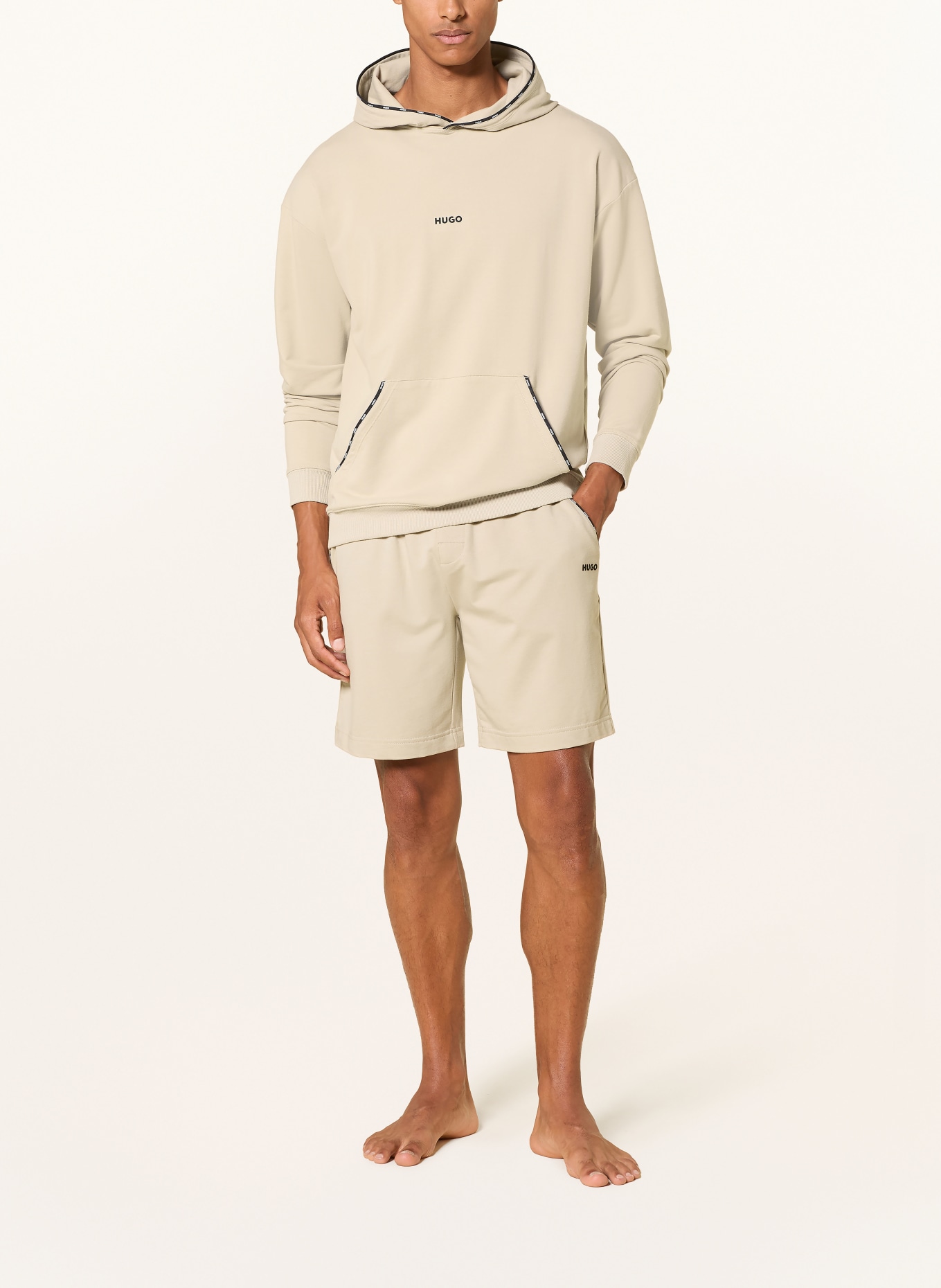 HUGO NOAH Lounge shorts: BEIGE